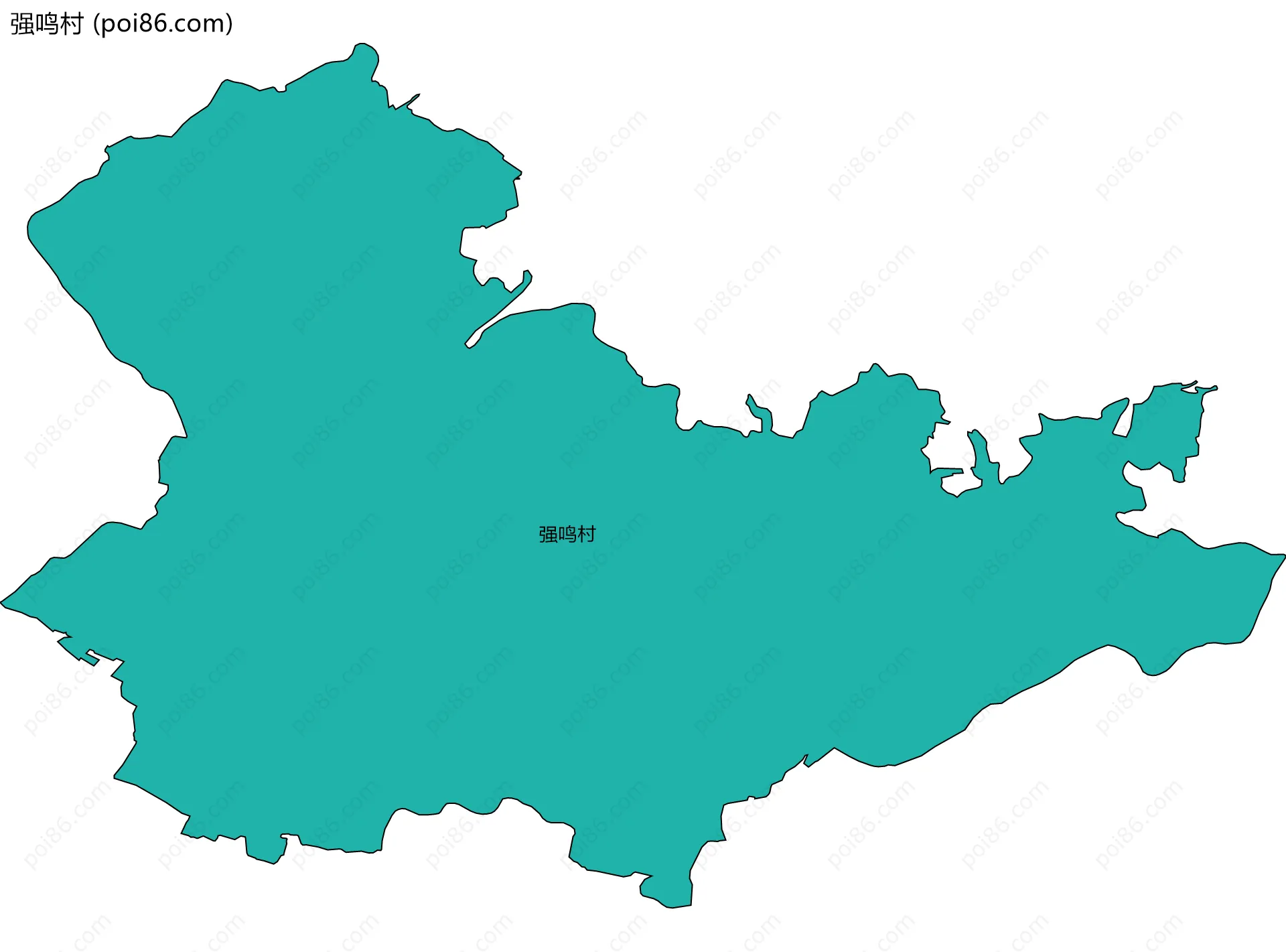 强鸣村边界地图