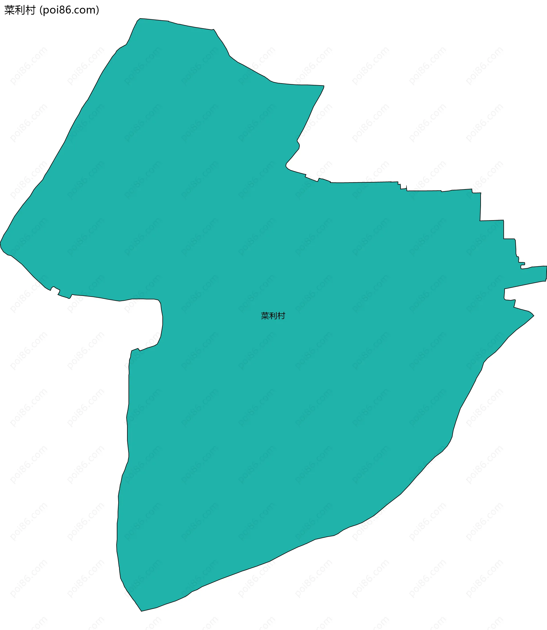 菜利村边界地图