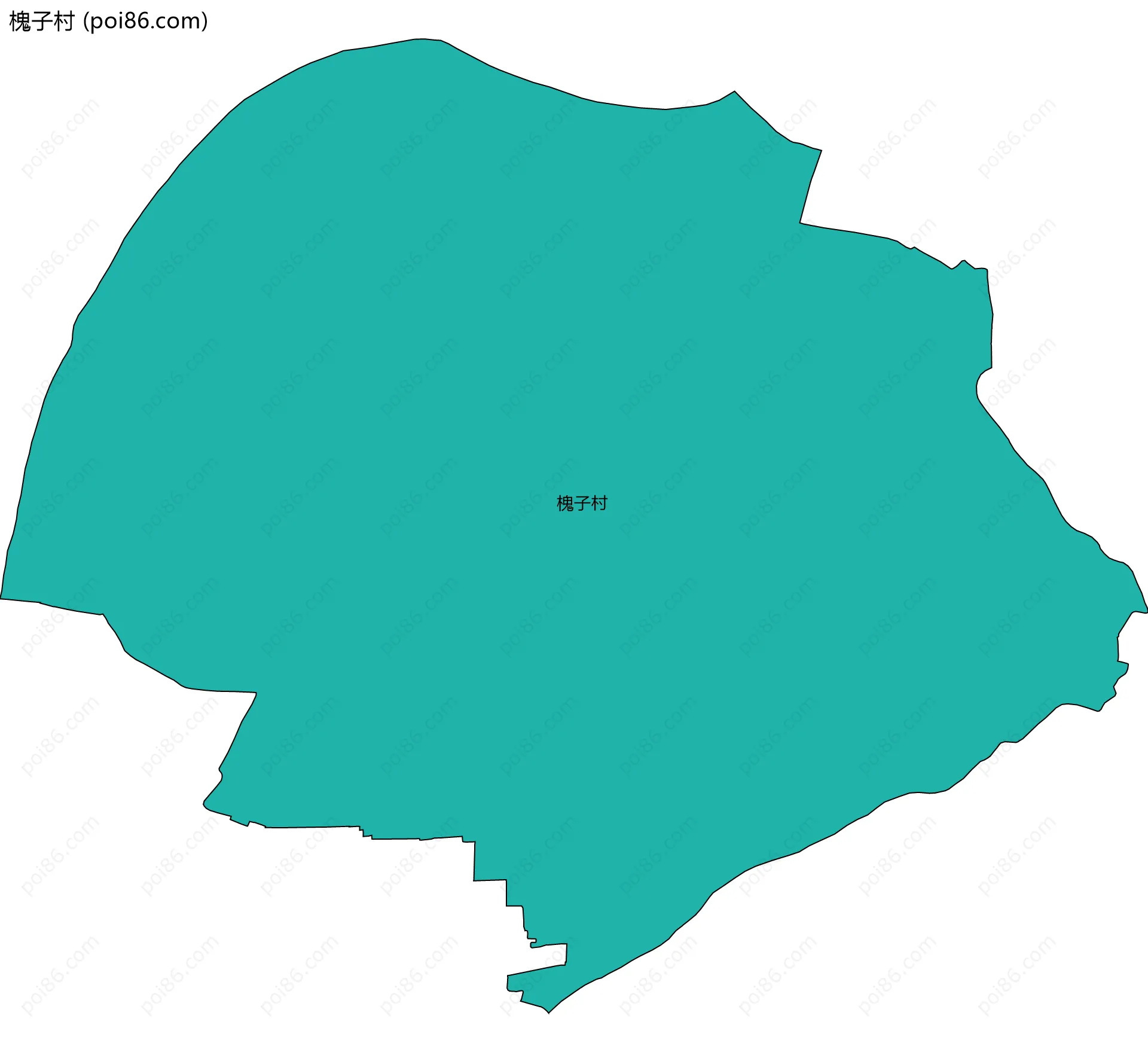 槐子村边界地图