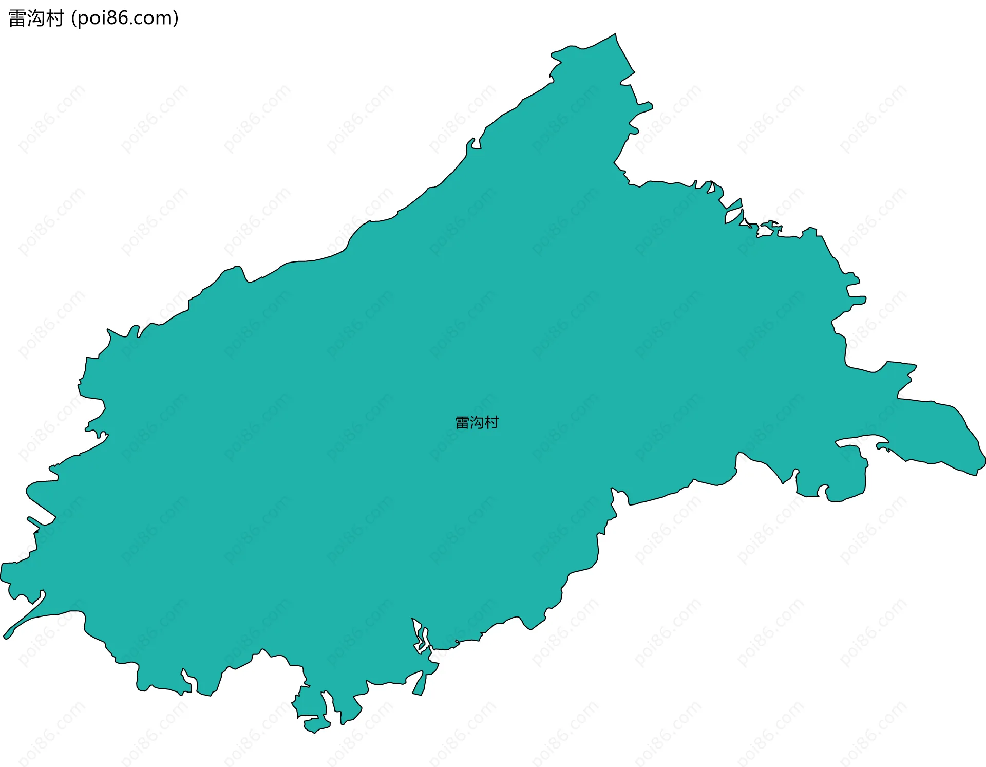 雷沟村边界地图