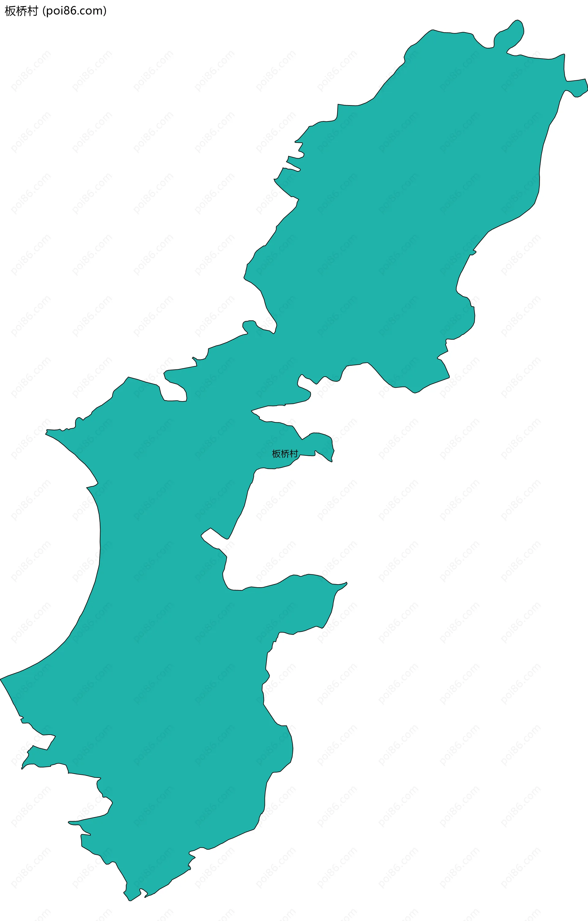 板桥村边界地图