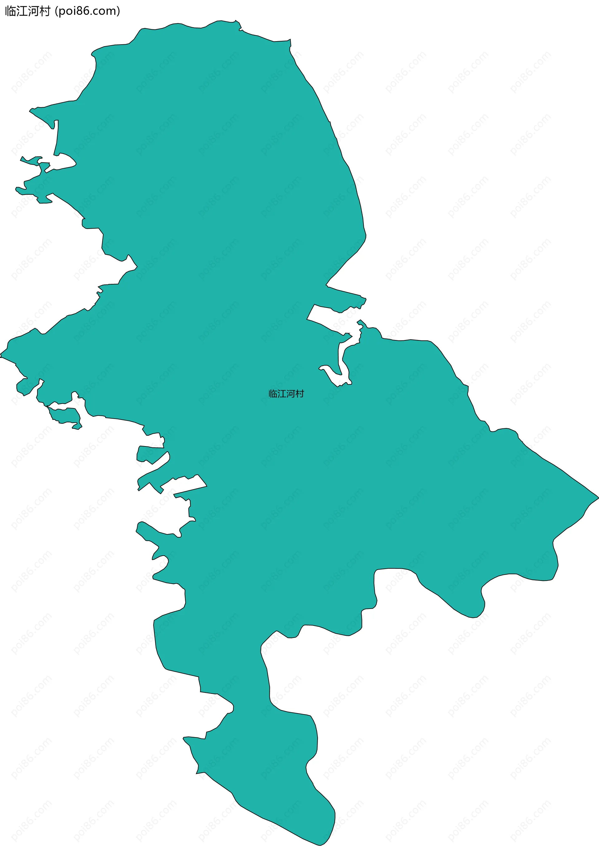 临江河村边界地图