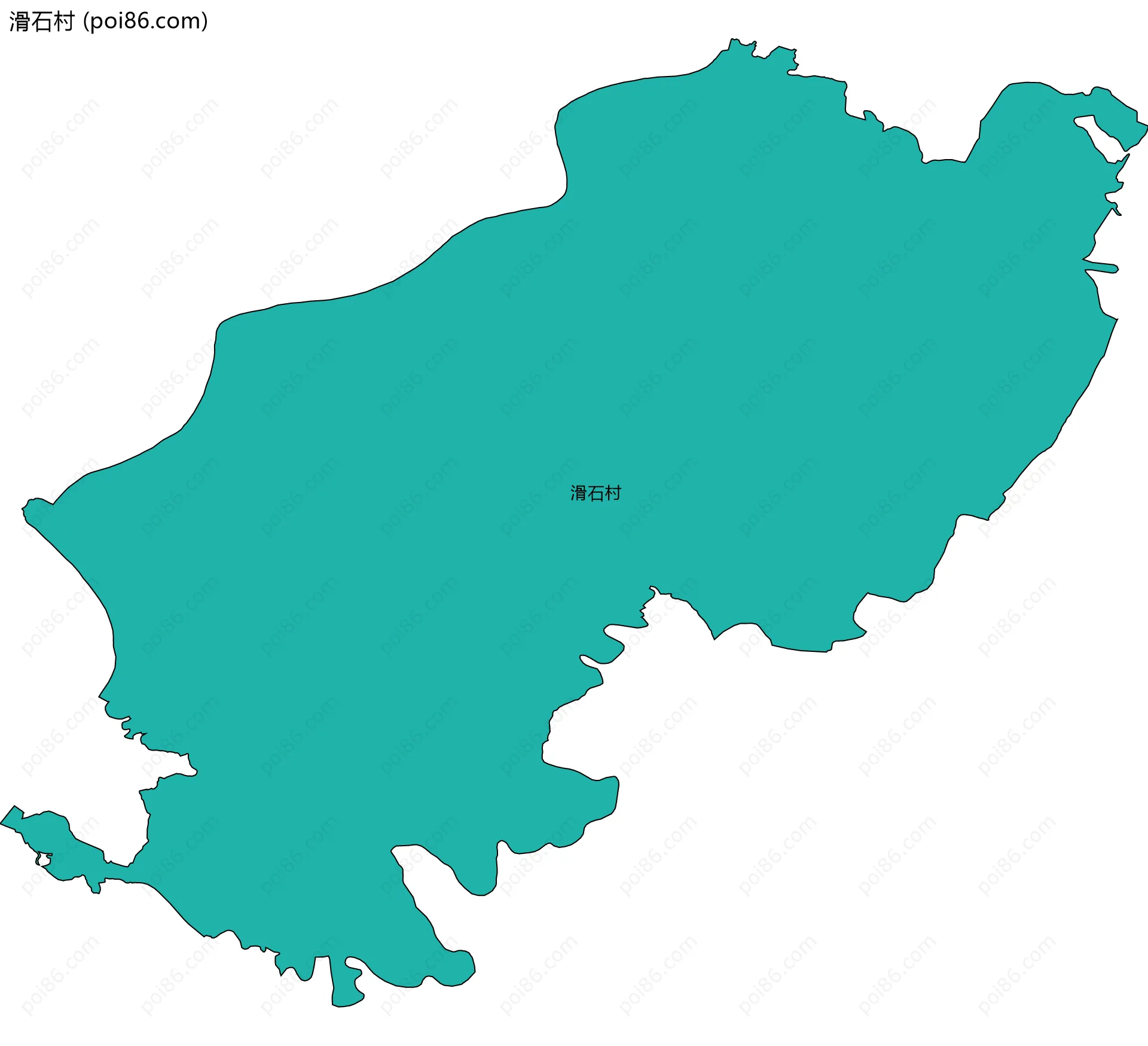滑石村边界地图