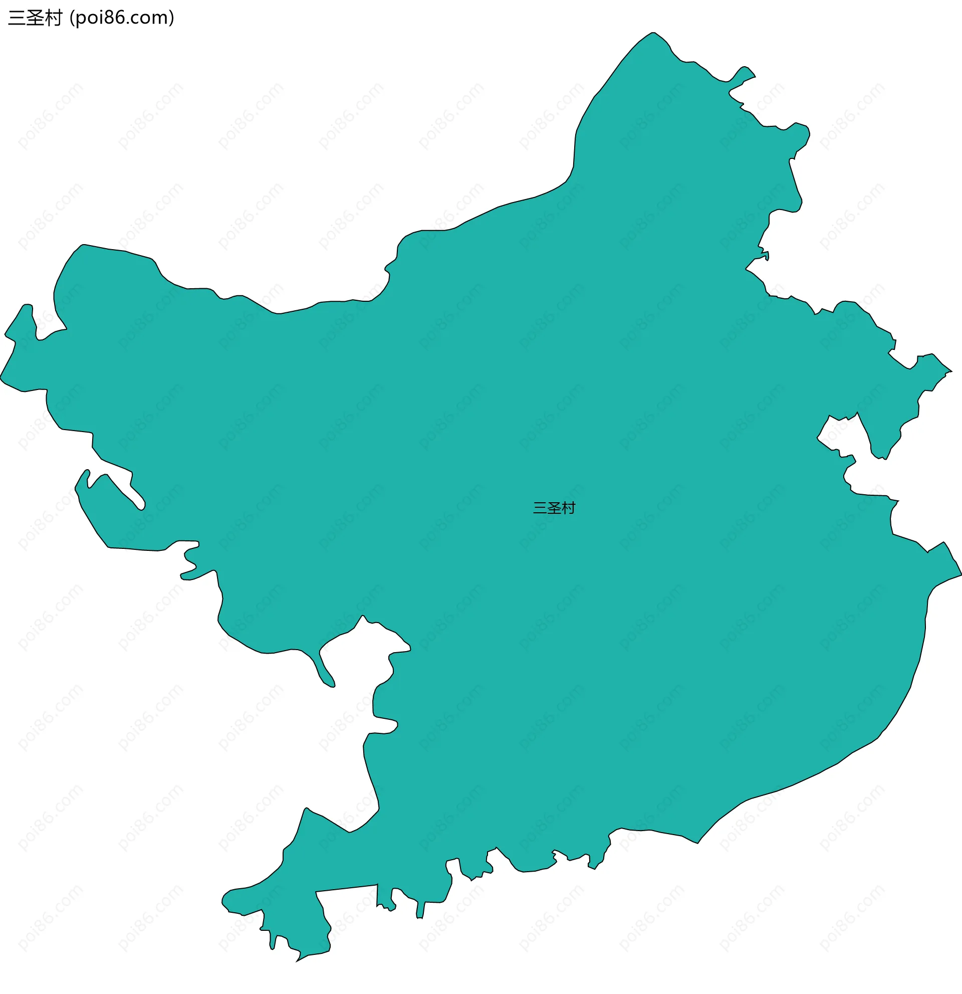 三圣村边界地图