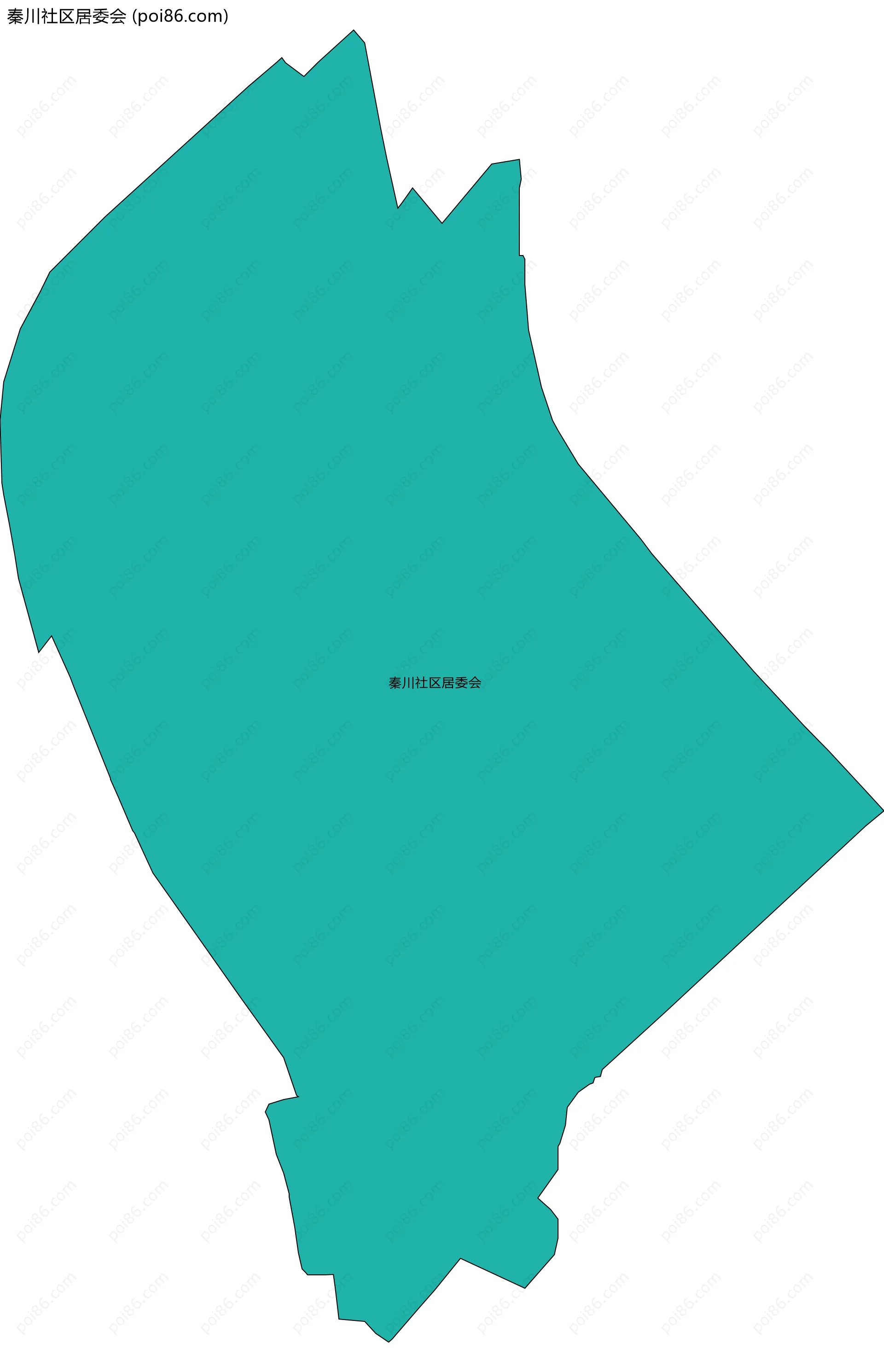 秦川社区居委会边界地图