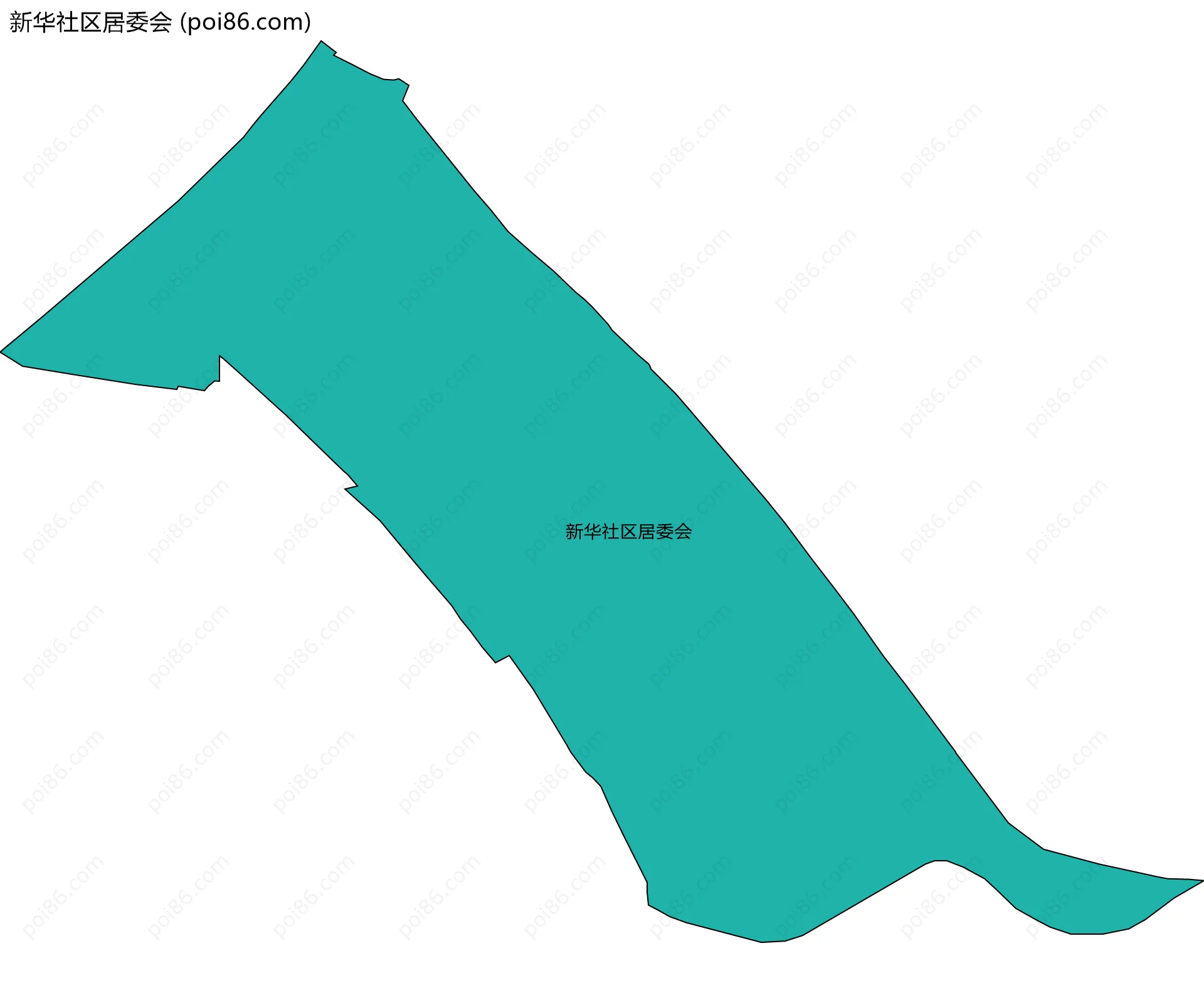 新华社区居委会边界地图
