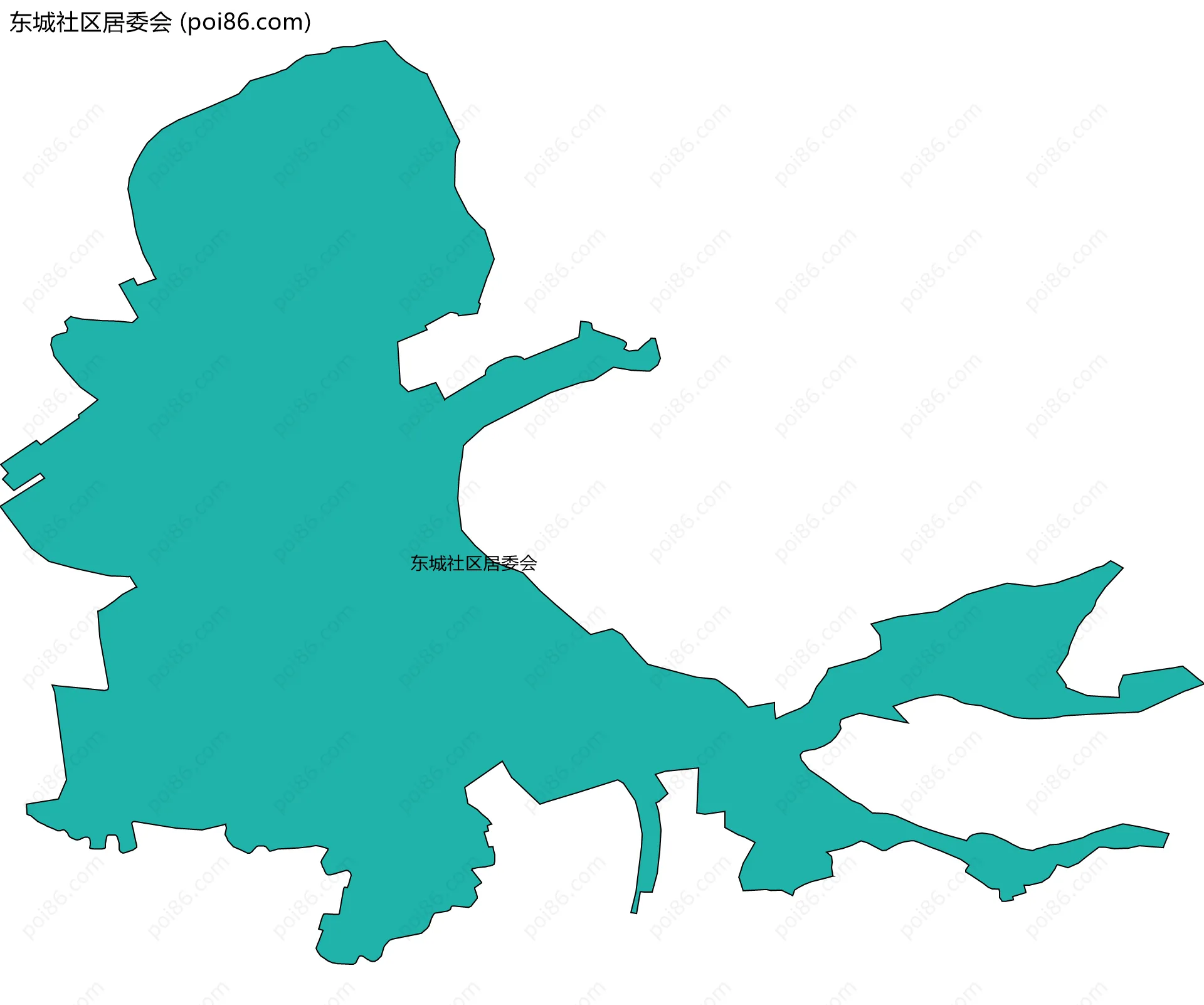 东城社区居委会边界地图