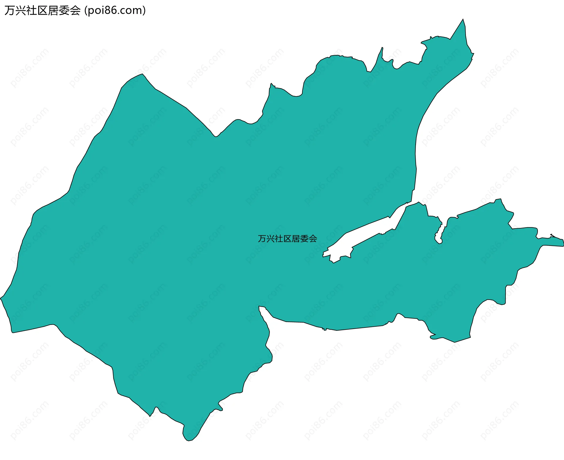 万兴社区居委会边界地图