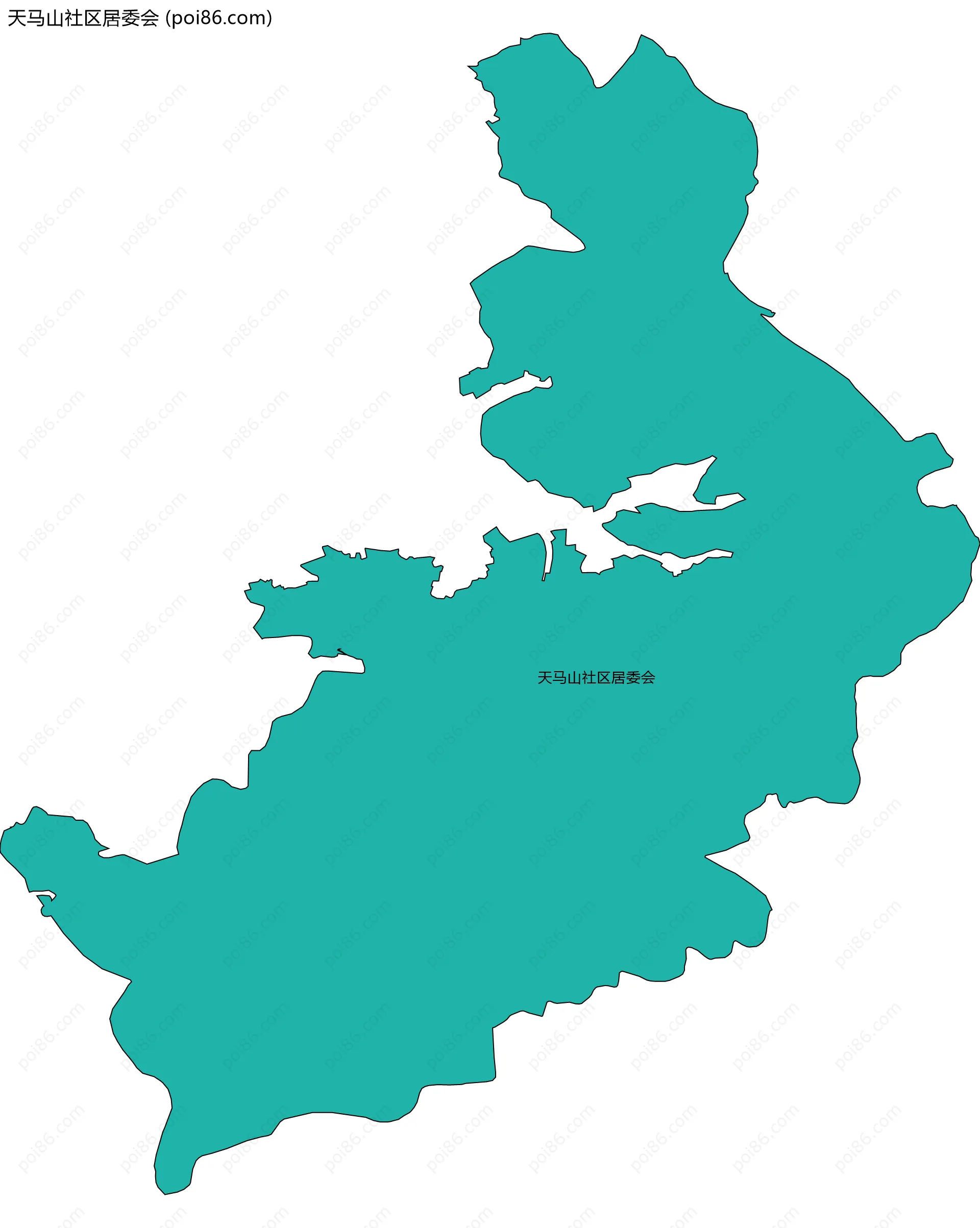 天马山社区居委会边界地图