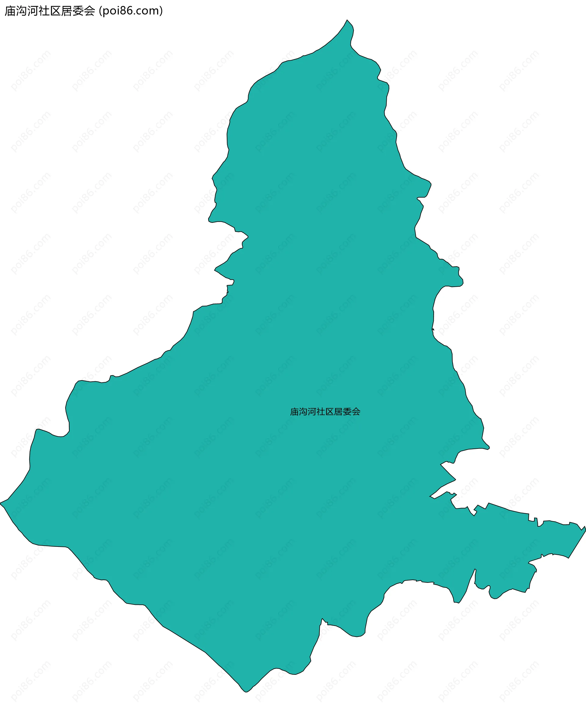 庙沟河社区居委会边界地图