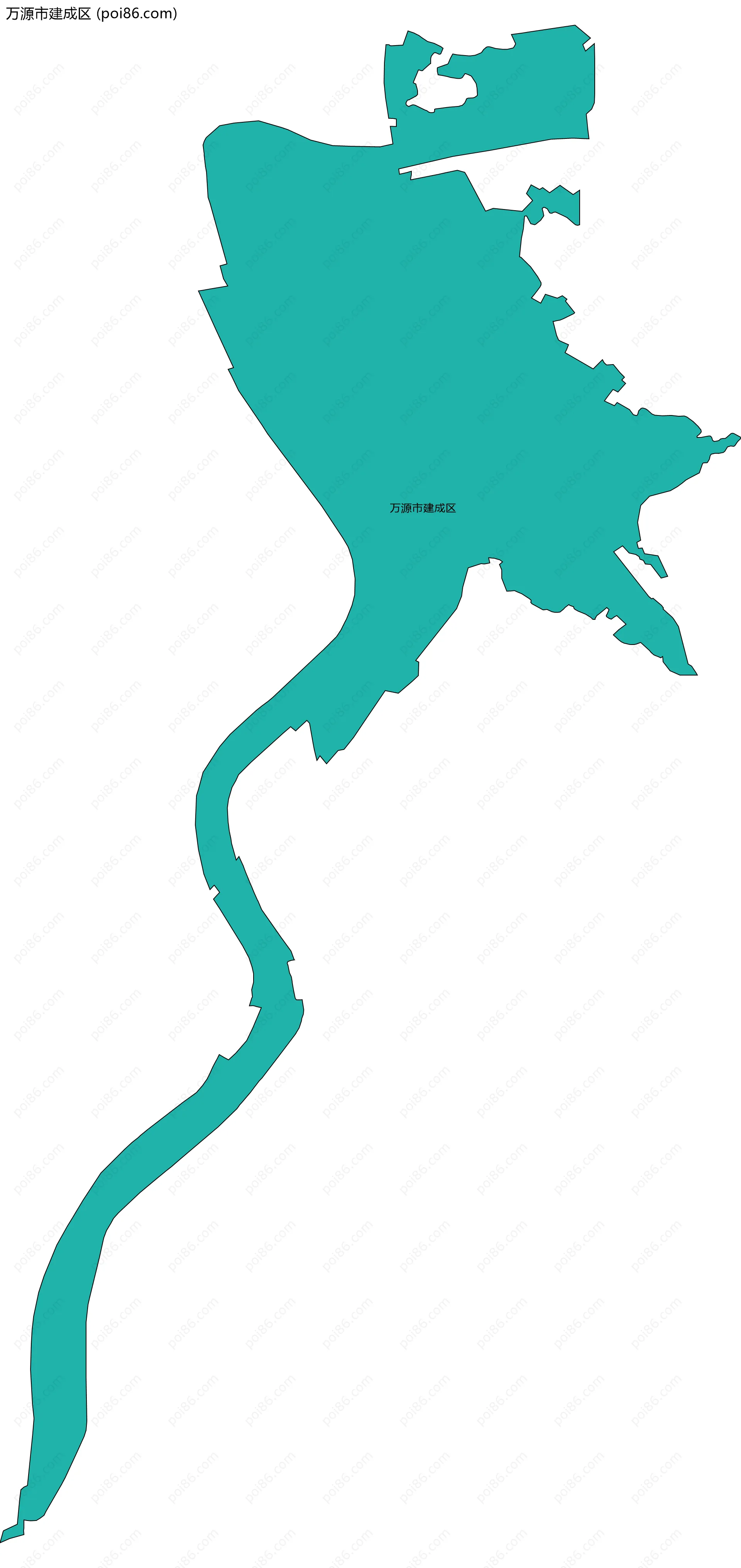 万源市建成区边界地图