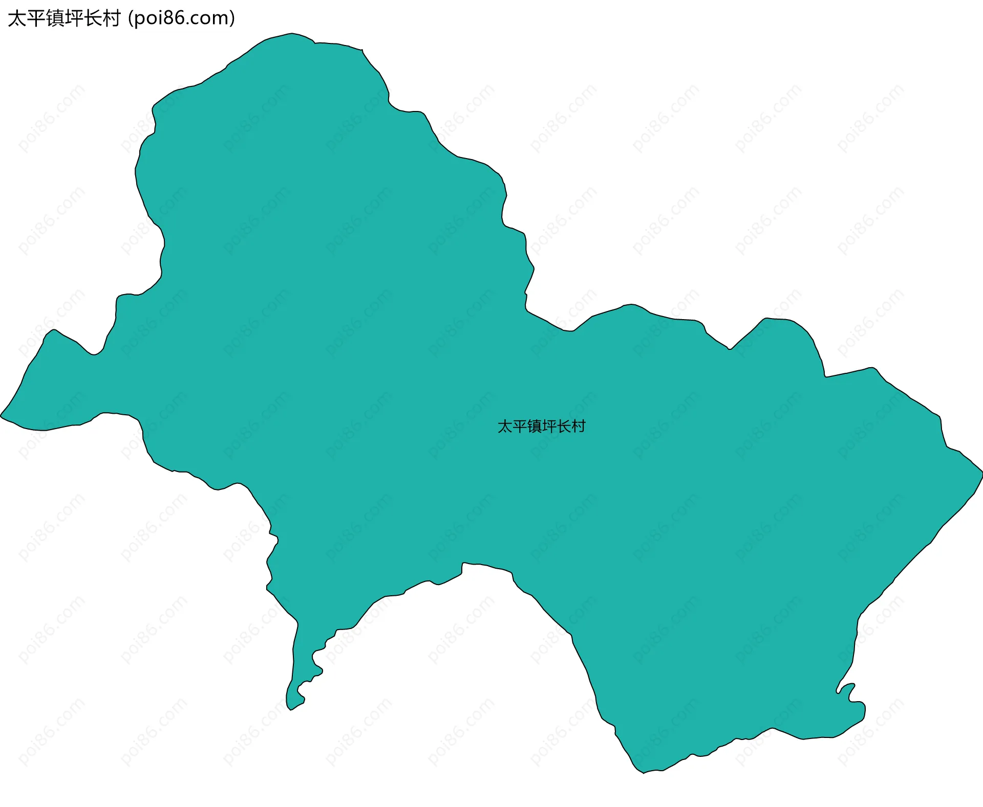 太平镇坪长村边界地图