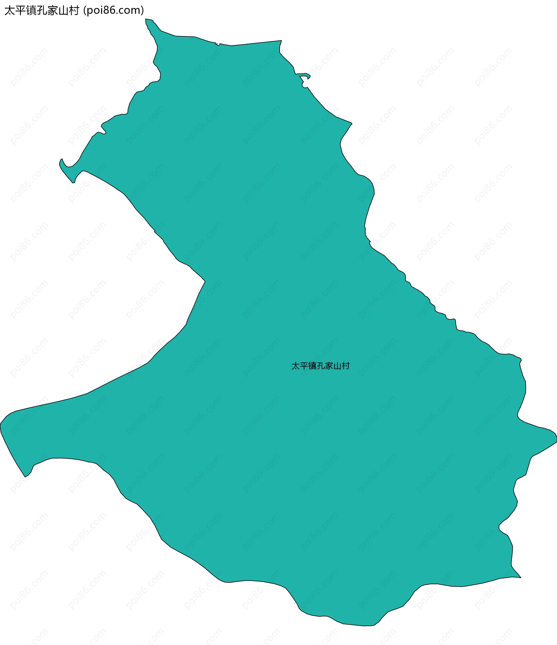太平镇孔家山村边界地图
