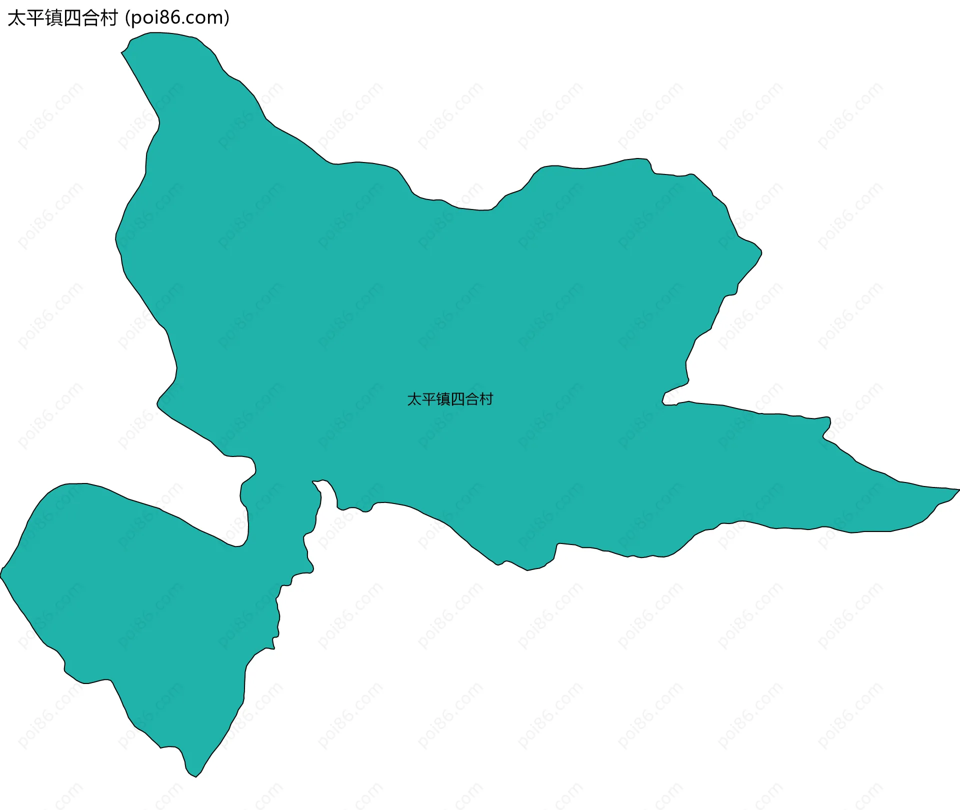 太平镇四合村边界地图
