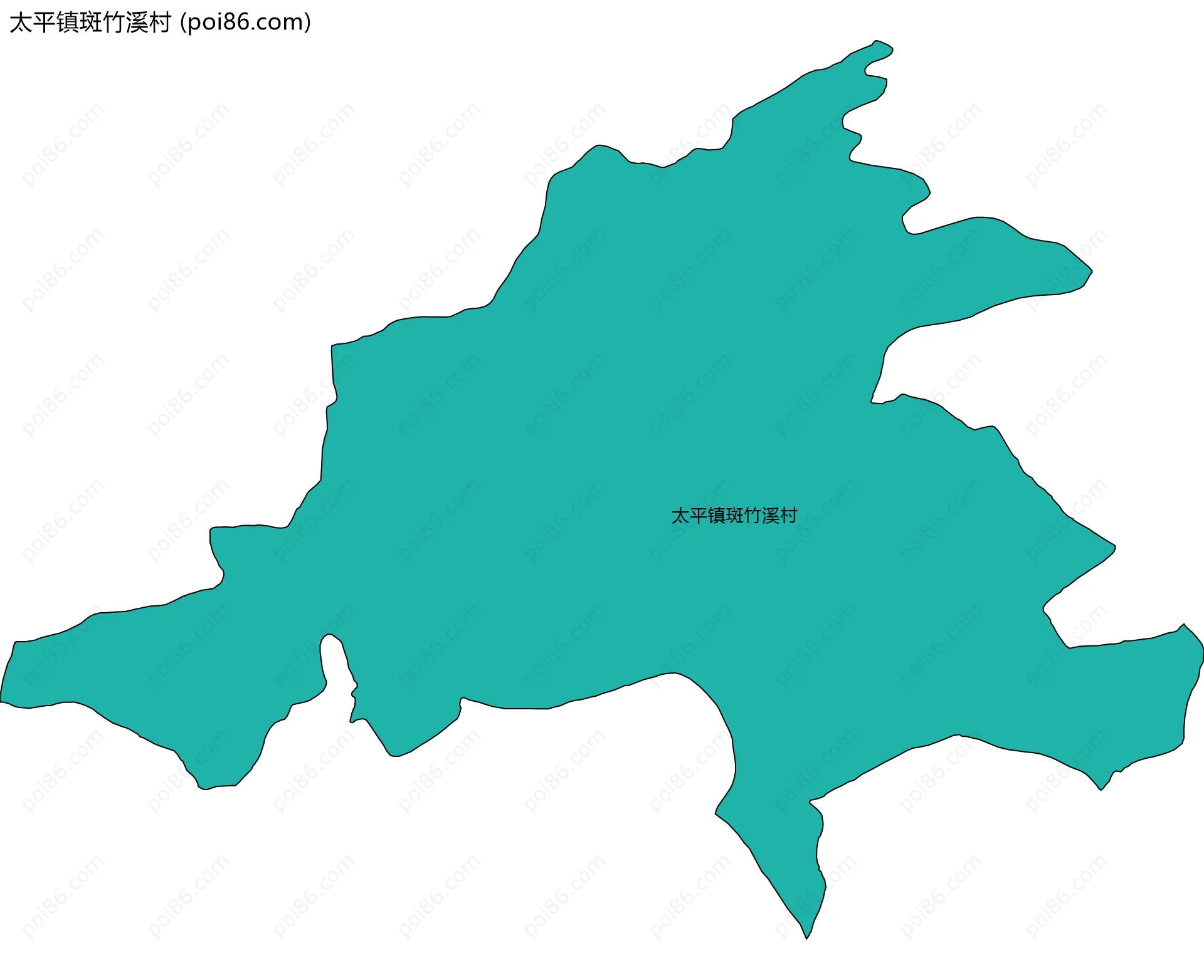太平镇斑竹溪村边界地图