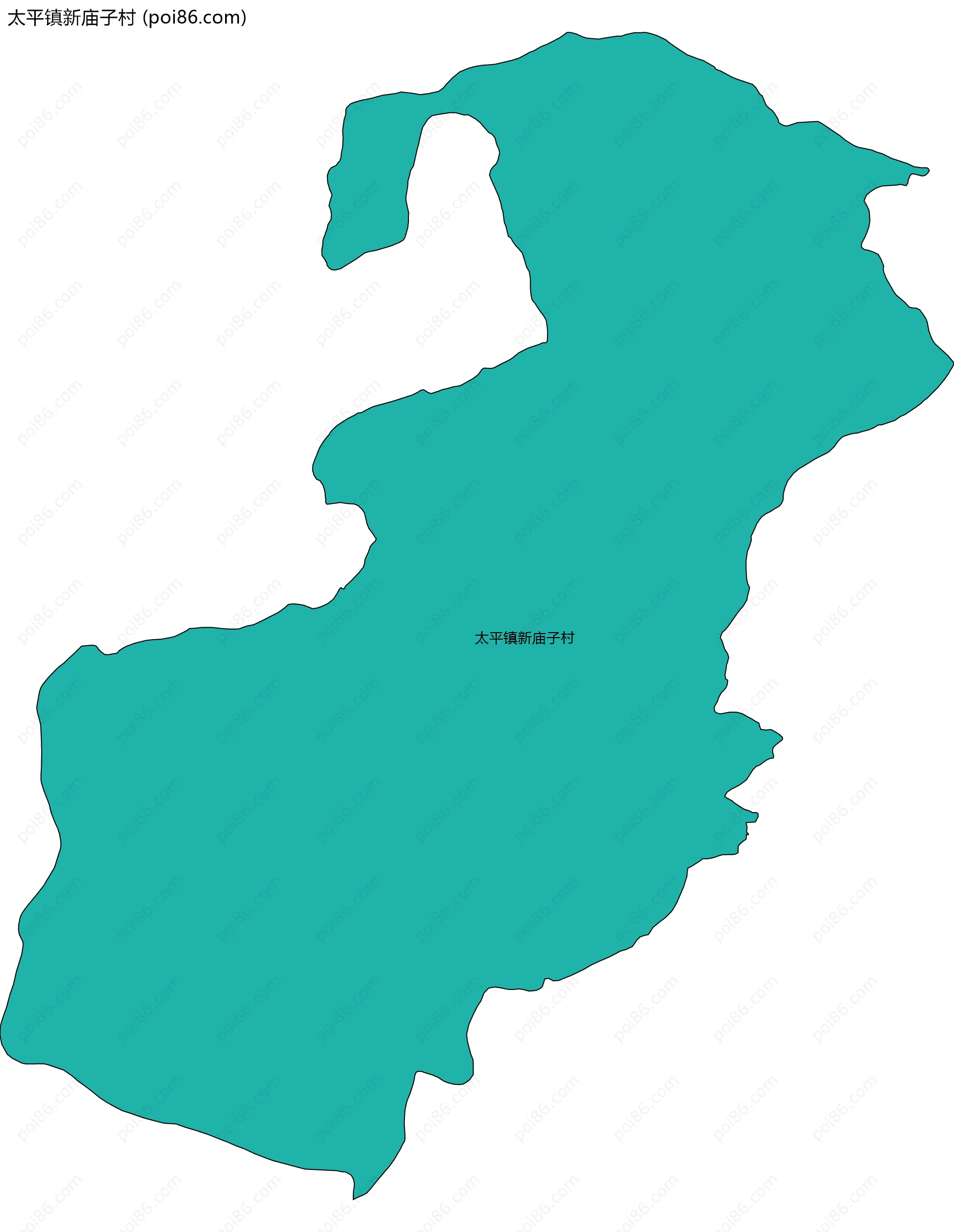 太平镇新庙子村边界地图