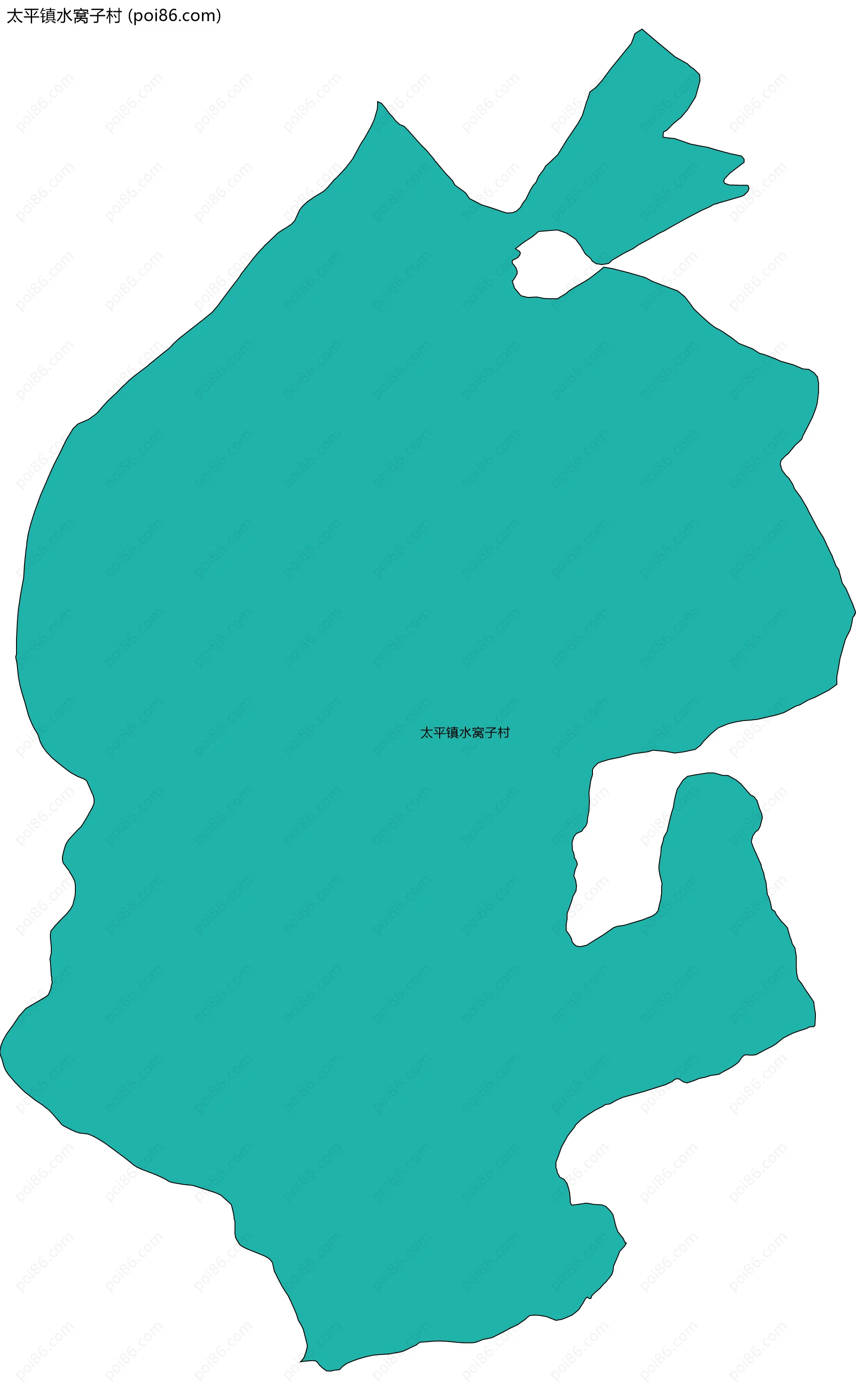 太平镇水窝子村边界地图