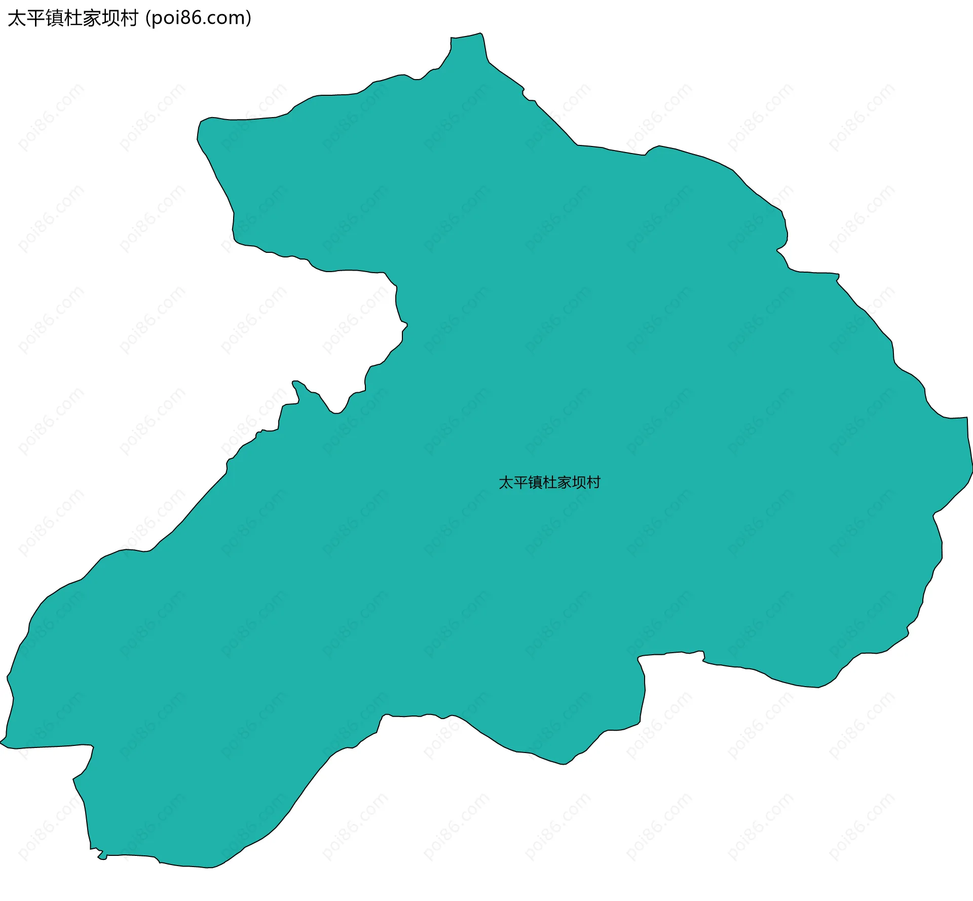 太平镇杜家坝村边界地图