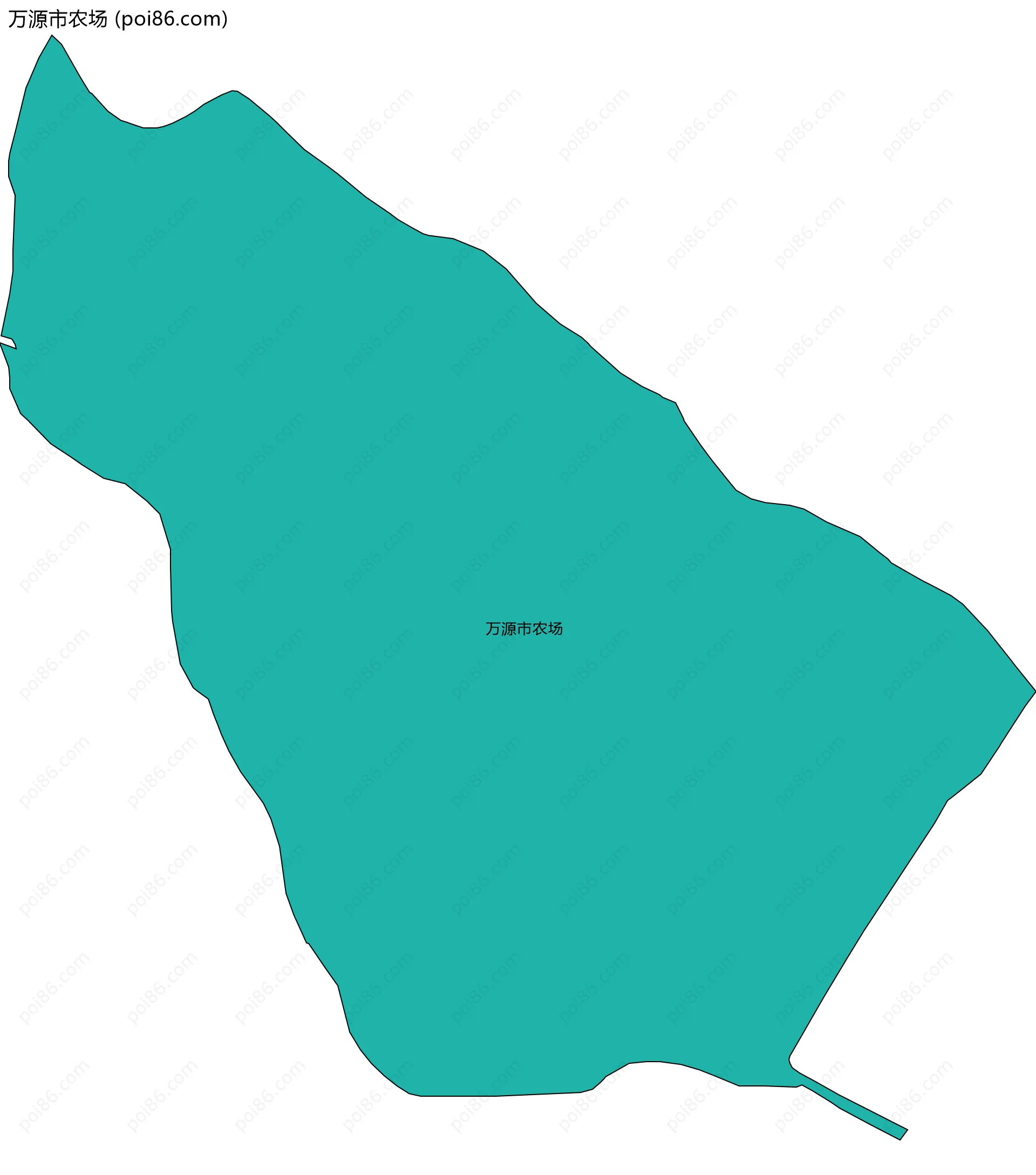 万源市农场边界地图
