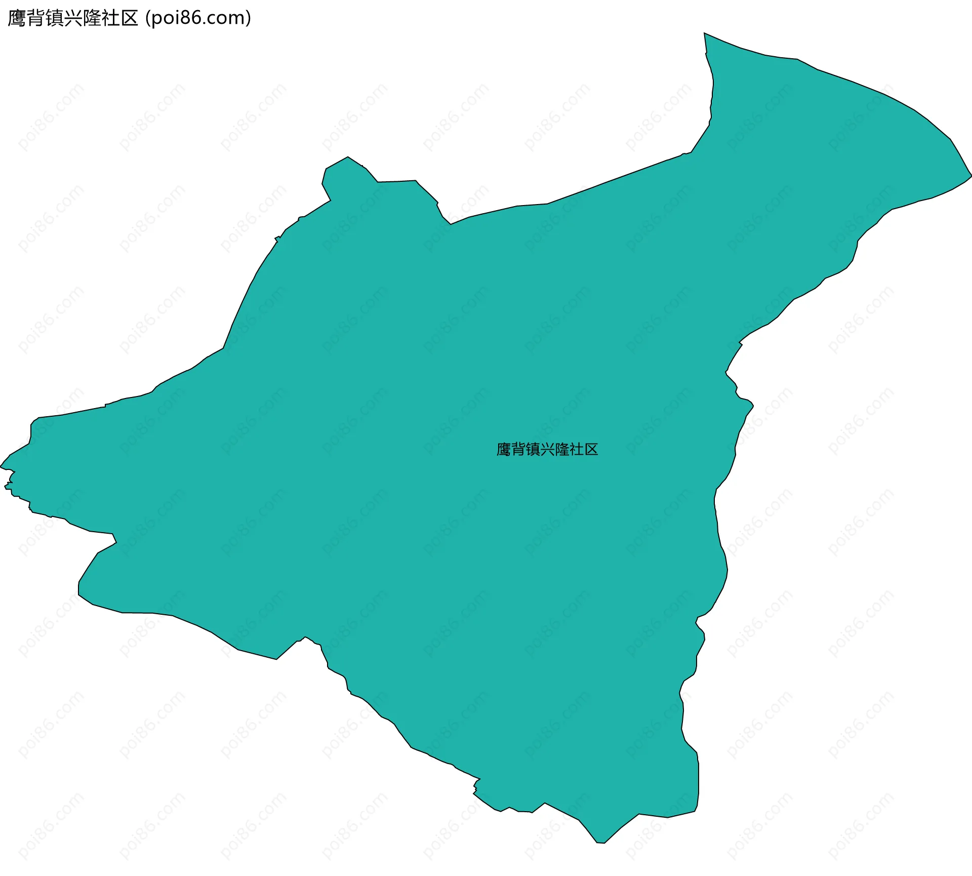 鹰背镇兴隆社区边界地图