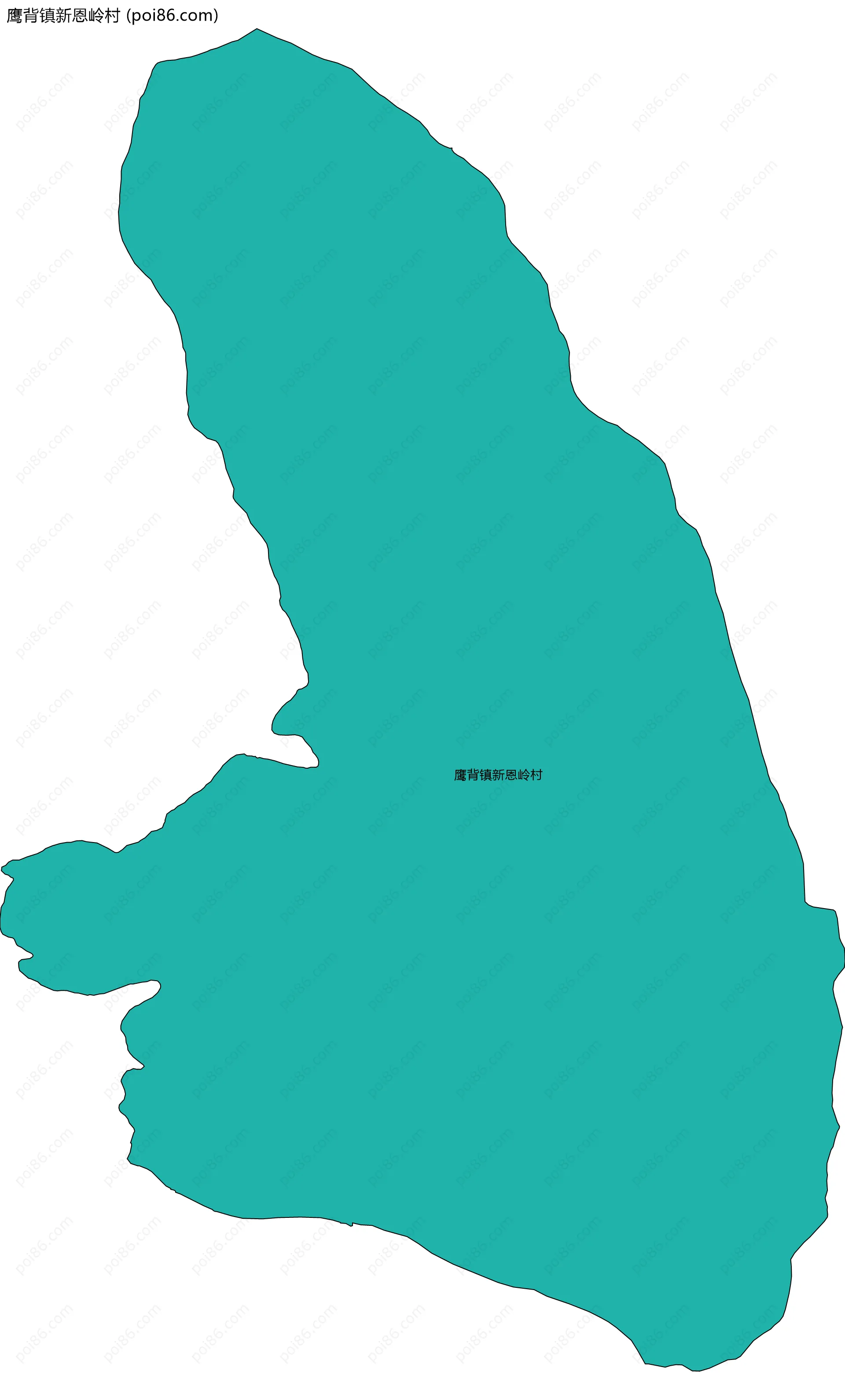 鹰背镇新恩岭村边界地图