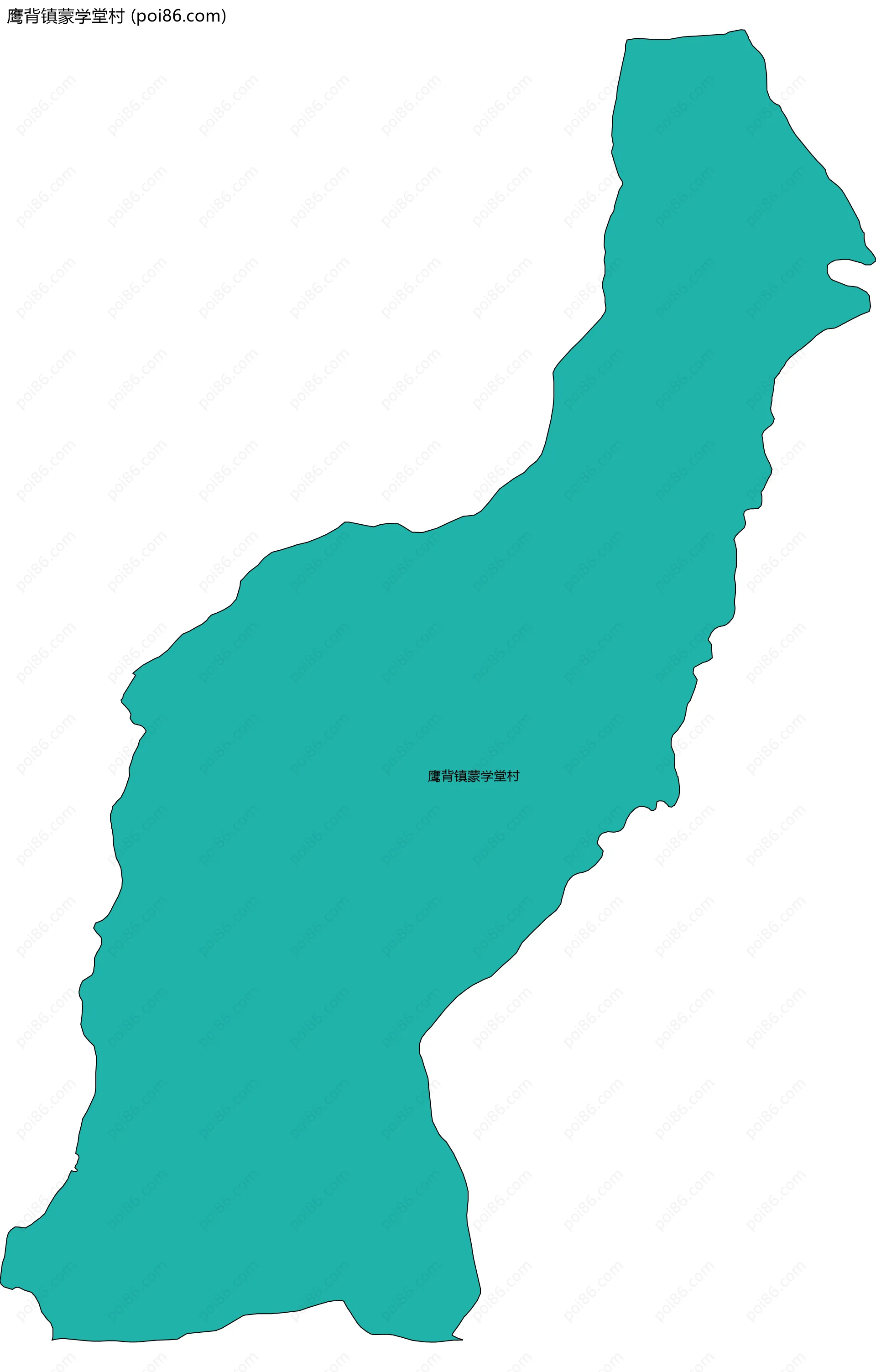 鹰背镇蒙学堂村边界地图