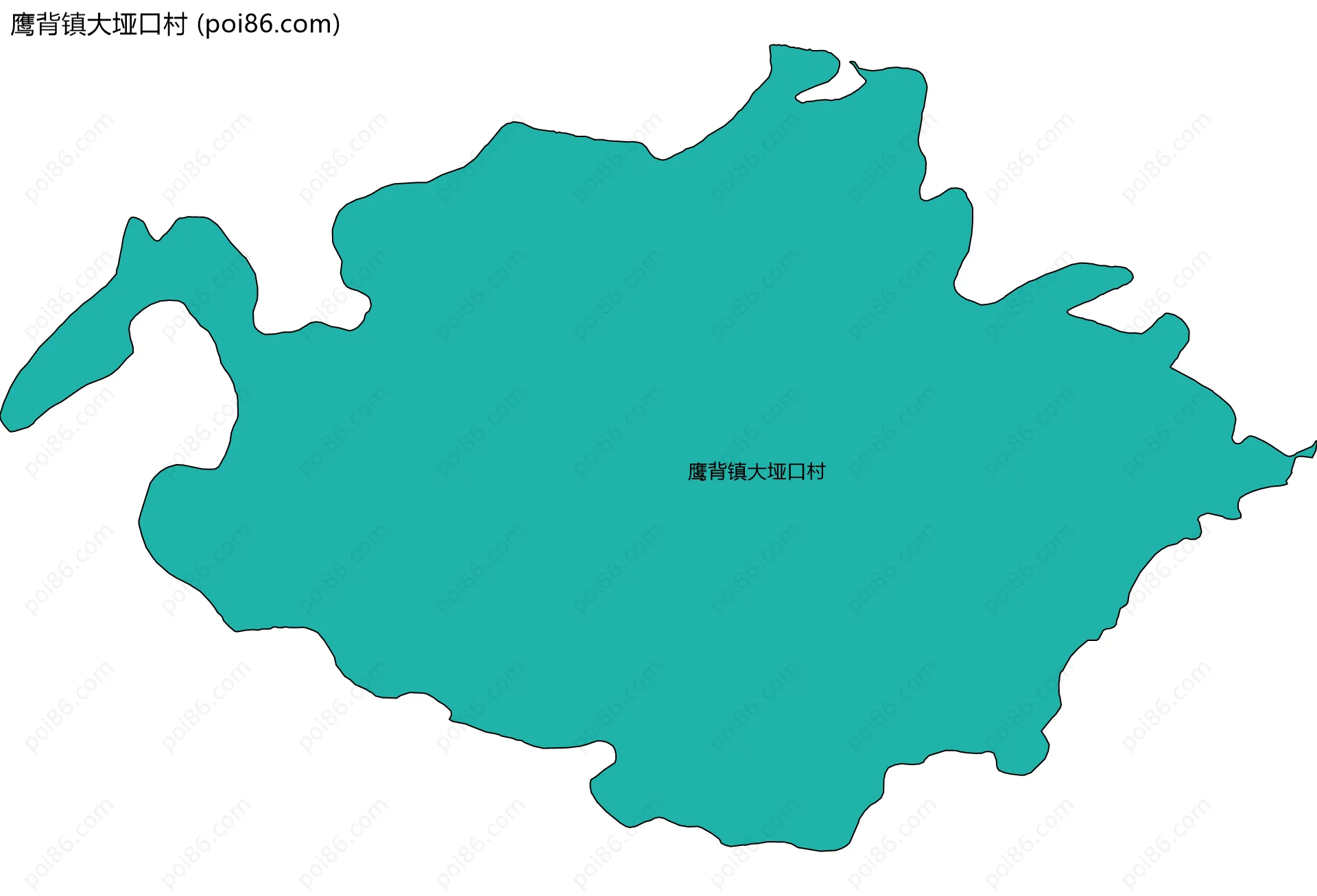 鹰背镇大垭口村边界地图