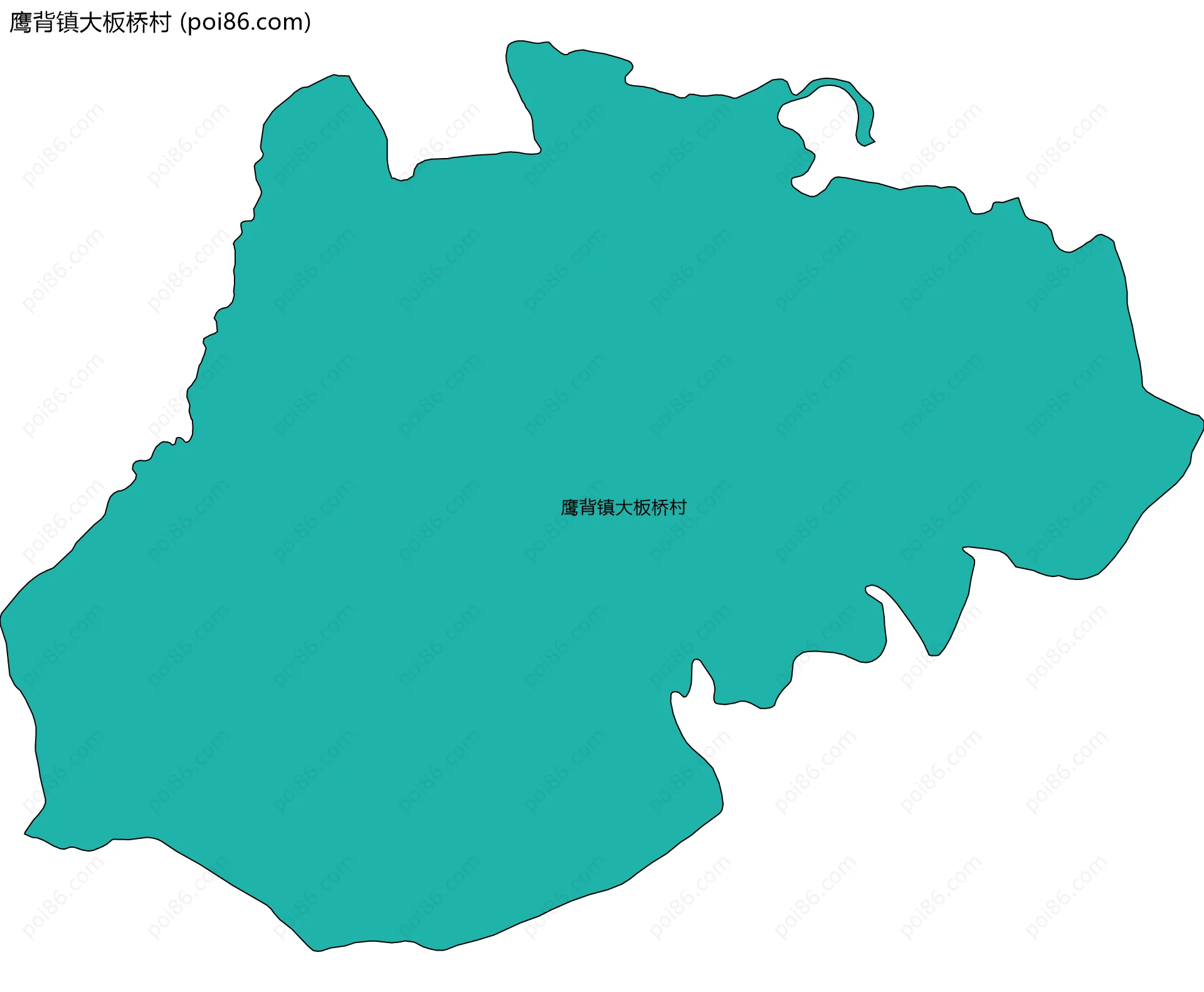 鹰背镇大板桥村边界地图