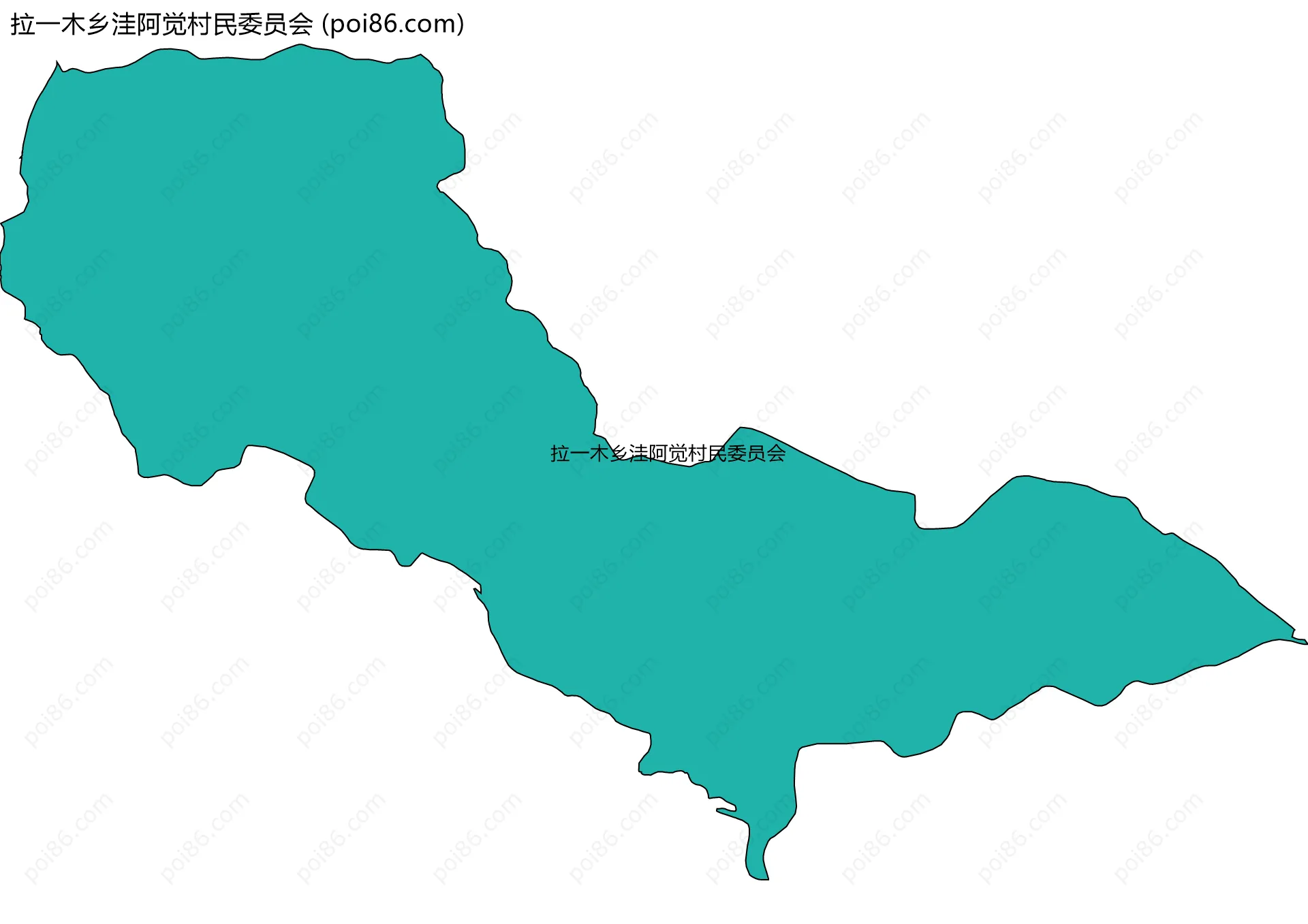 拉一木乡洼阿觉村民委员会边界地图