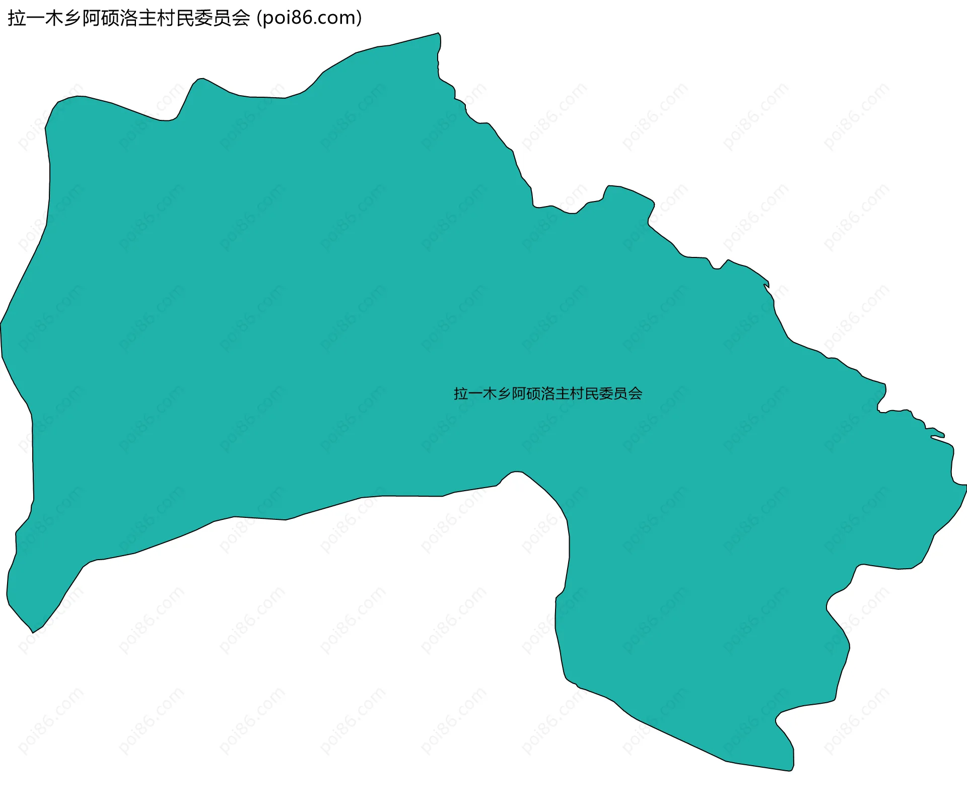 拉一木乡阿硕洛主村民委员会边界地图