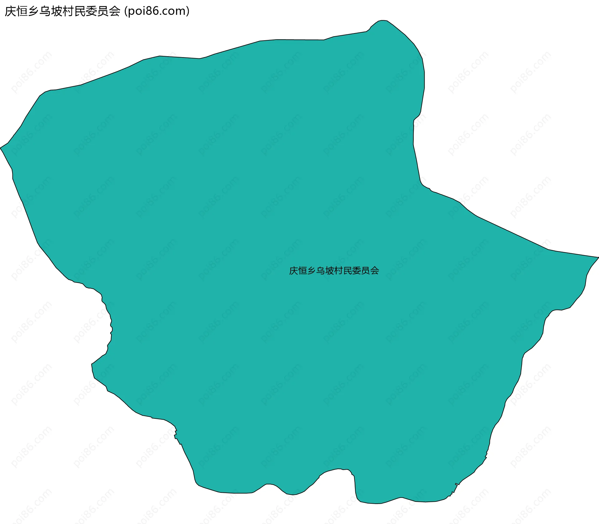 庆恒乡乌坡村民委员会边界地图