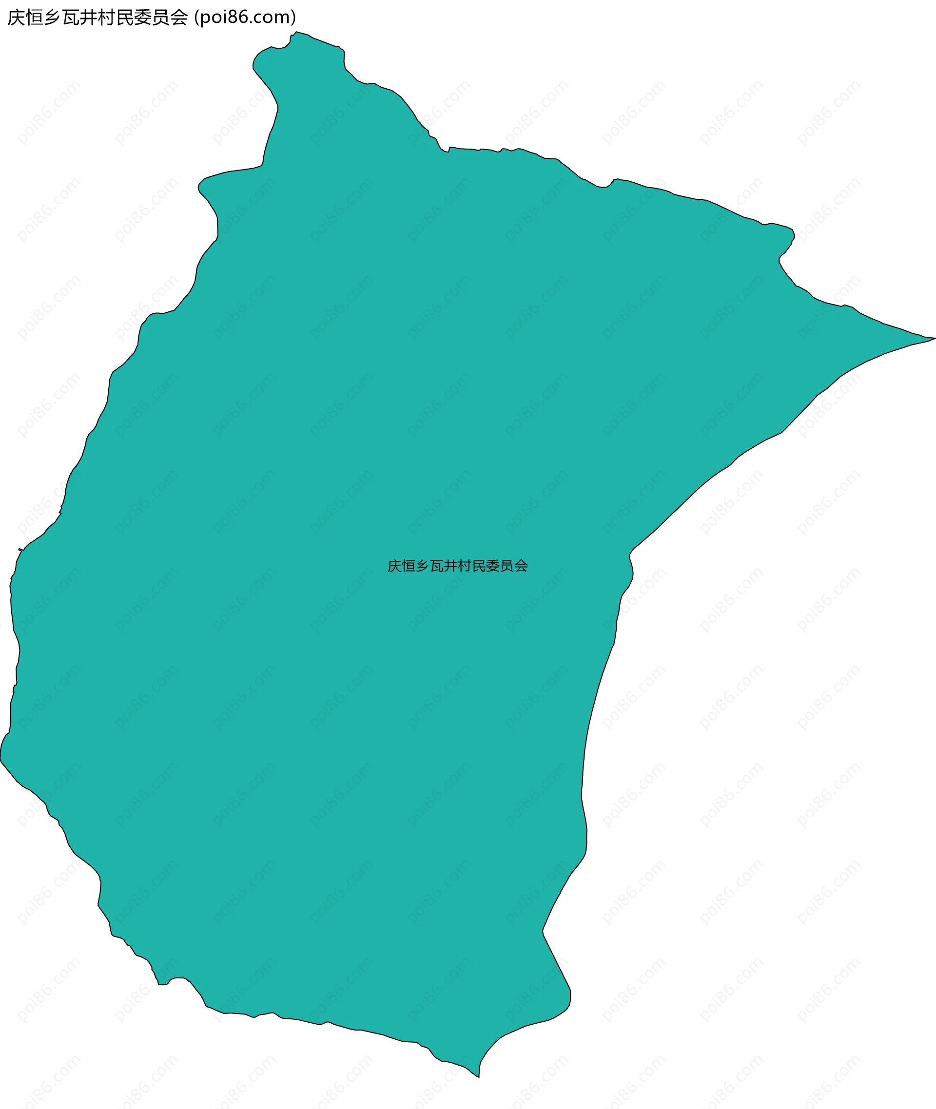 庆恒乡瓦井村民委员会边界地图