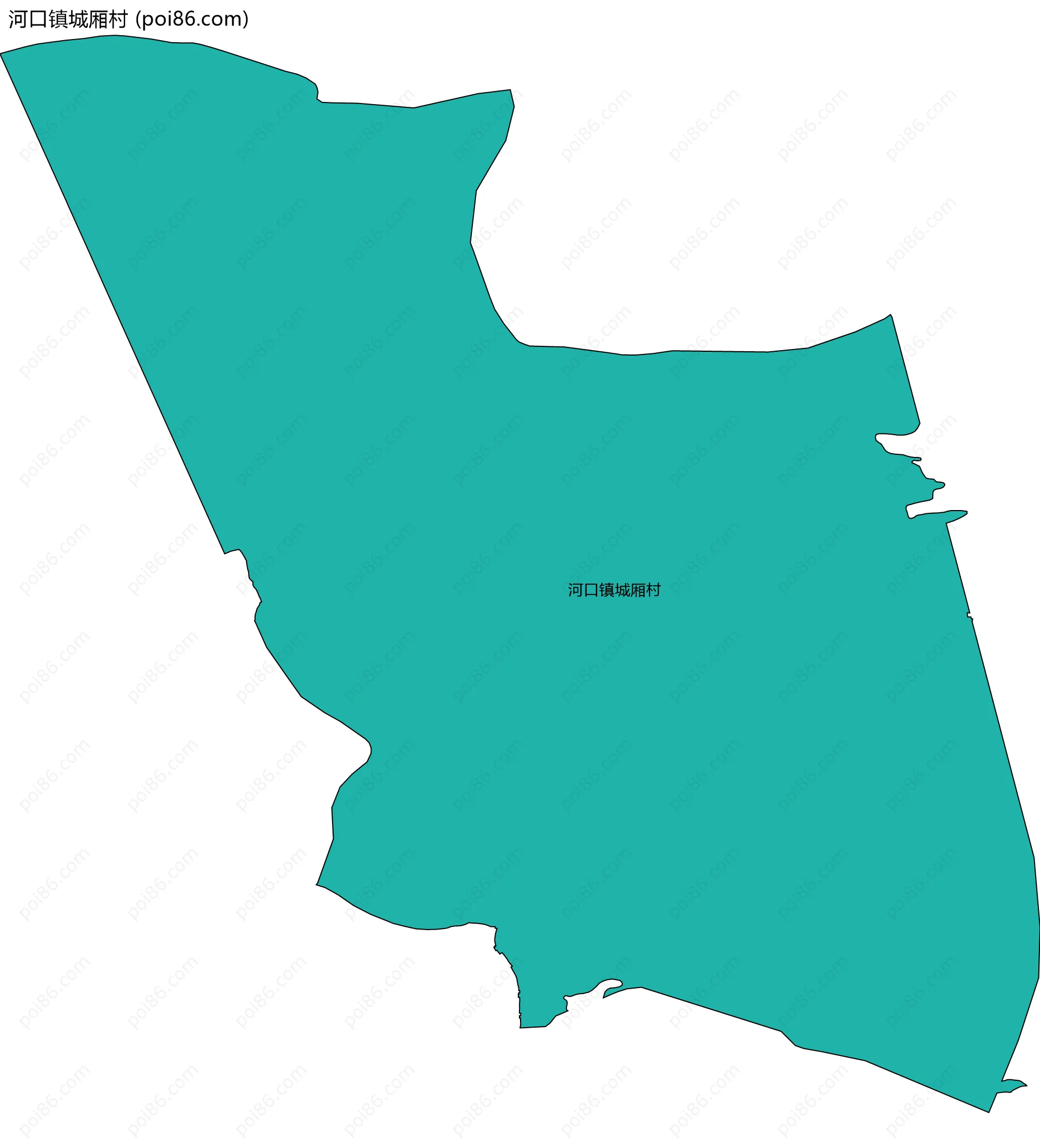 河口镇城厢村边界地图