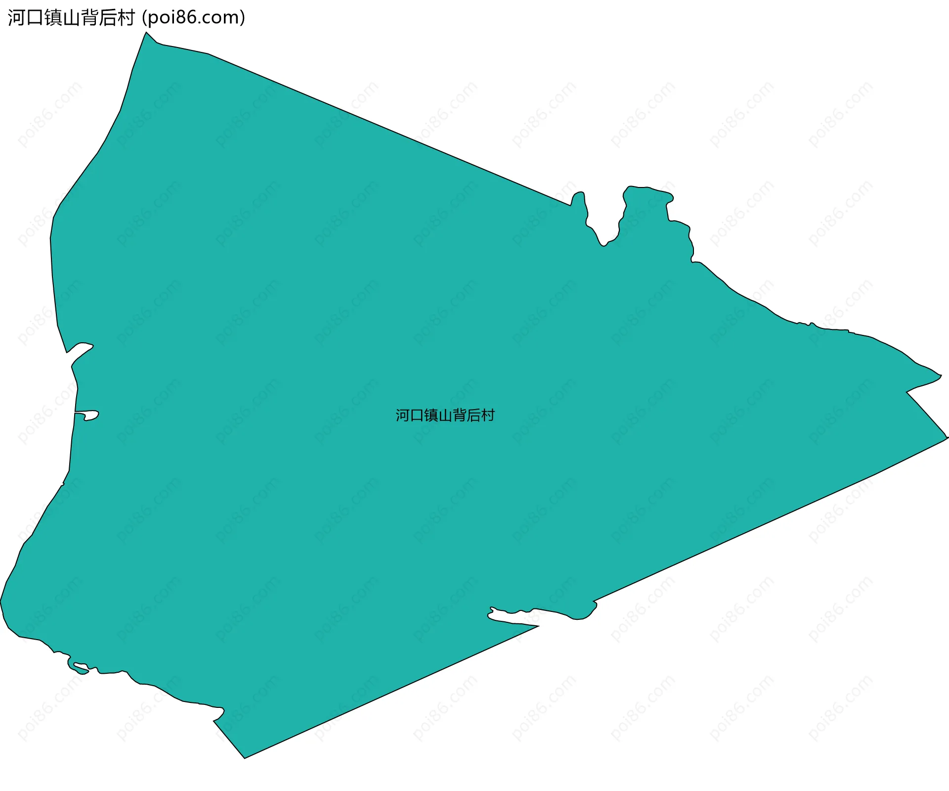 河口镇山背后村边界地图