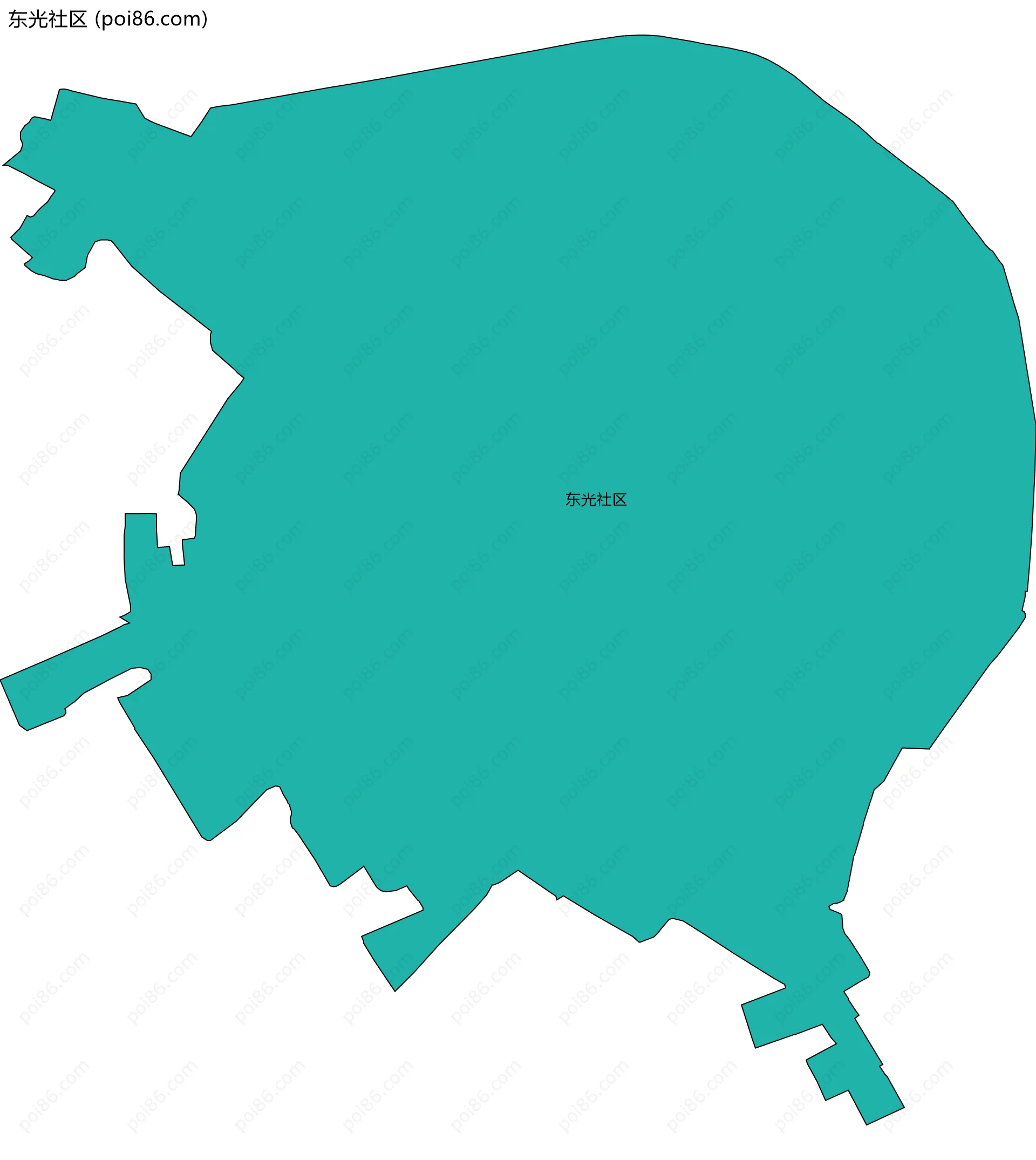 东光社区边界地图