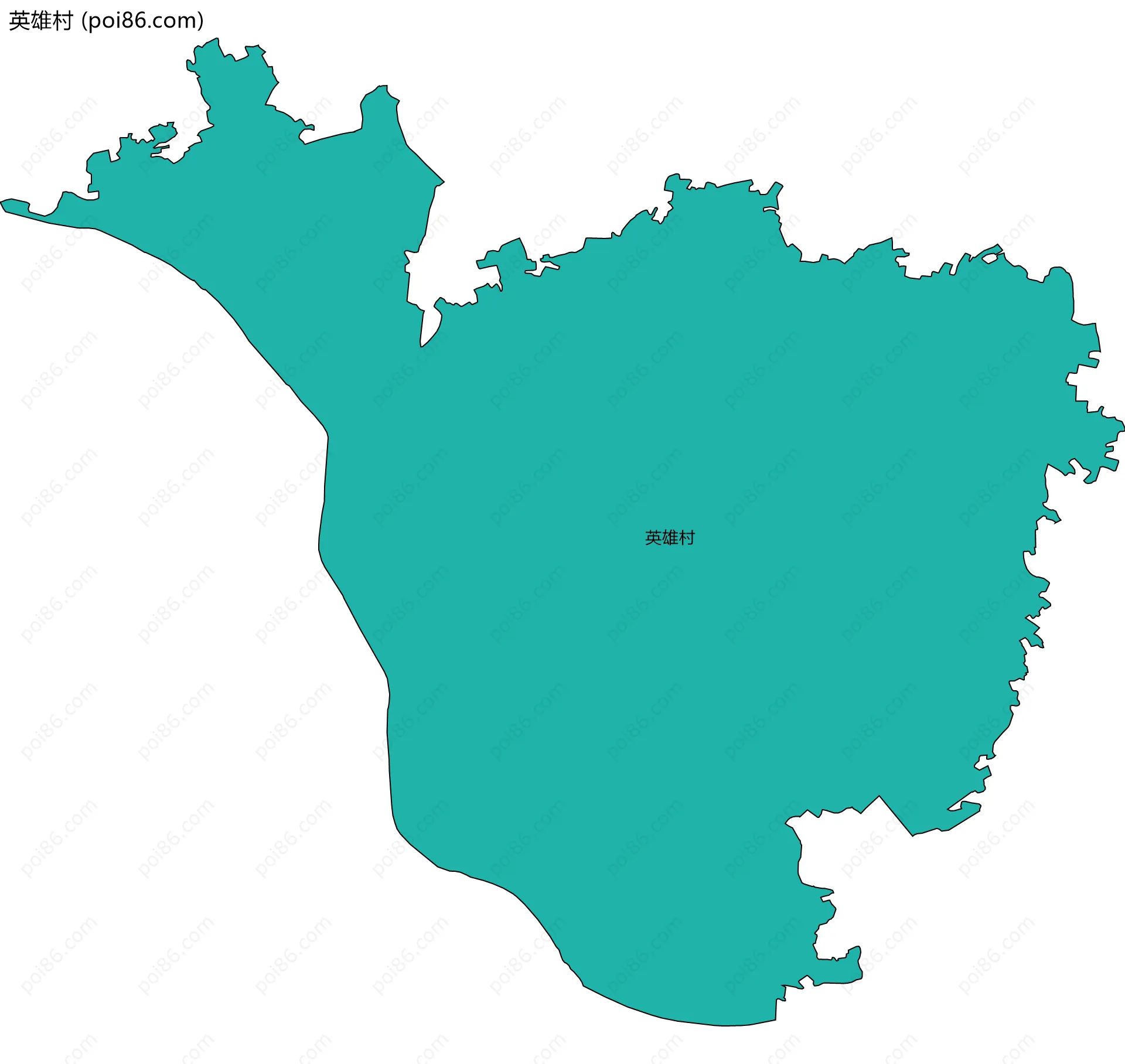 英雄村边界地图