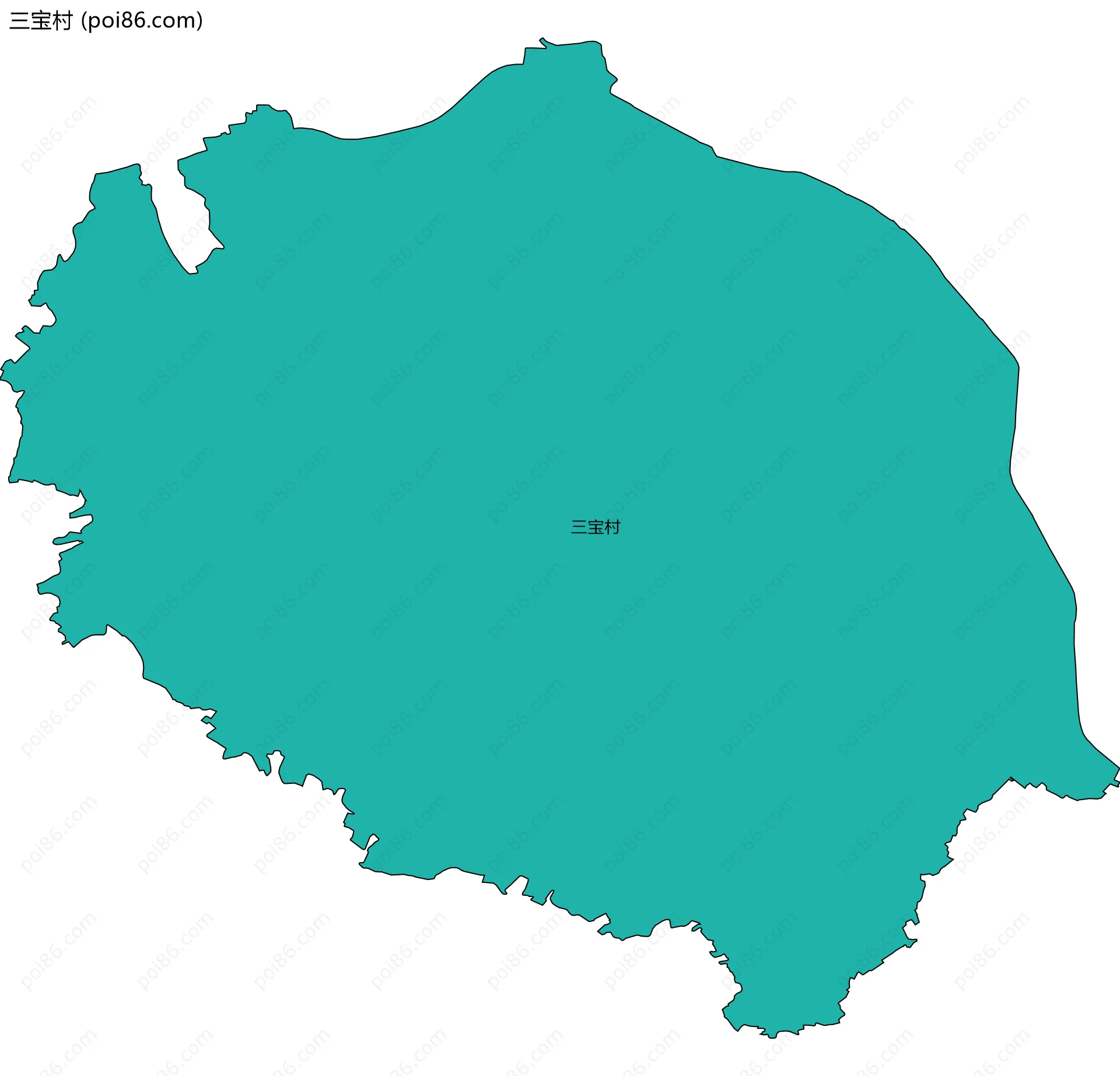 三宝村边界地图