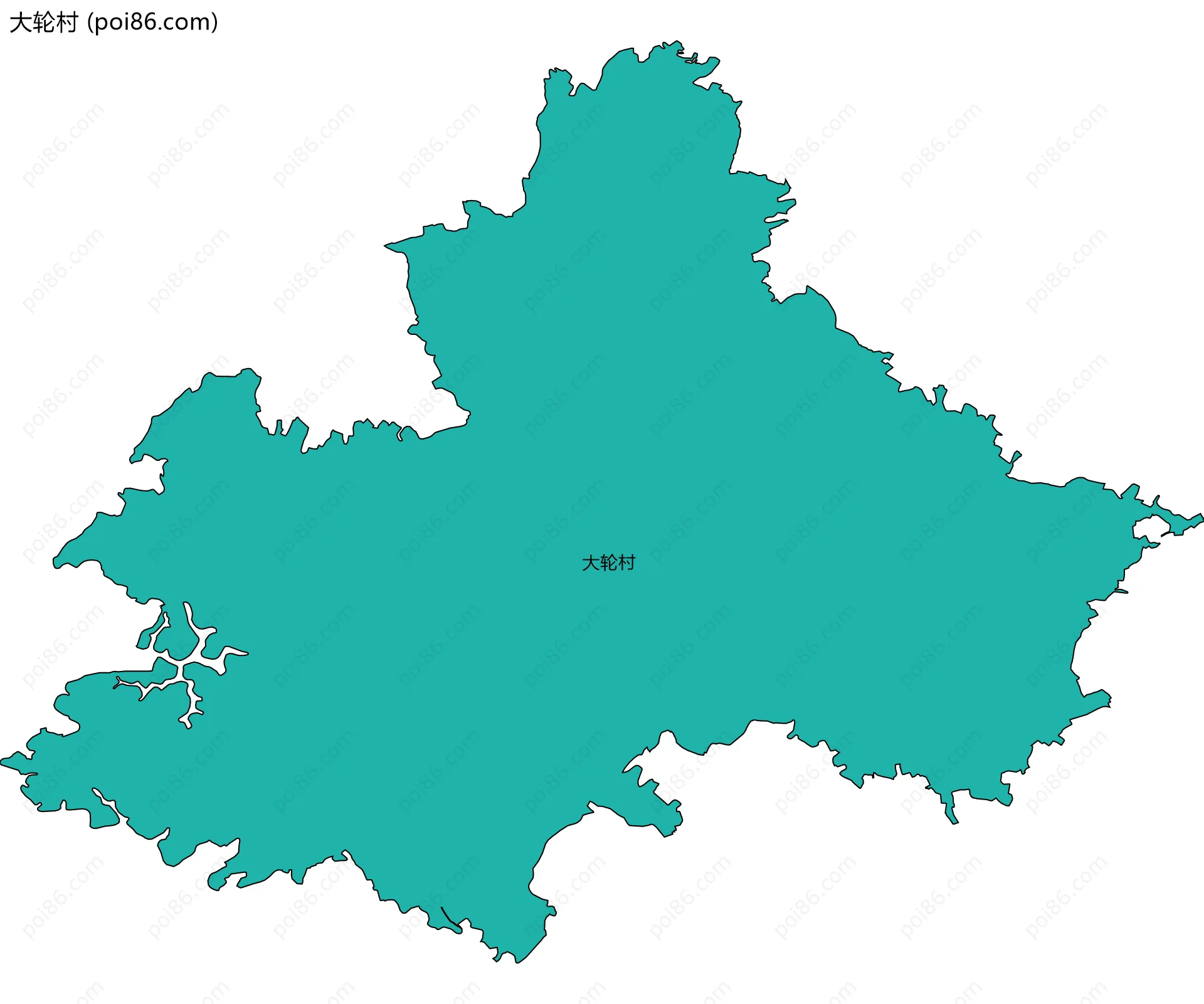 大轮村边界地图
