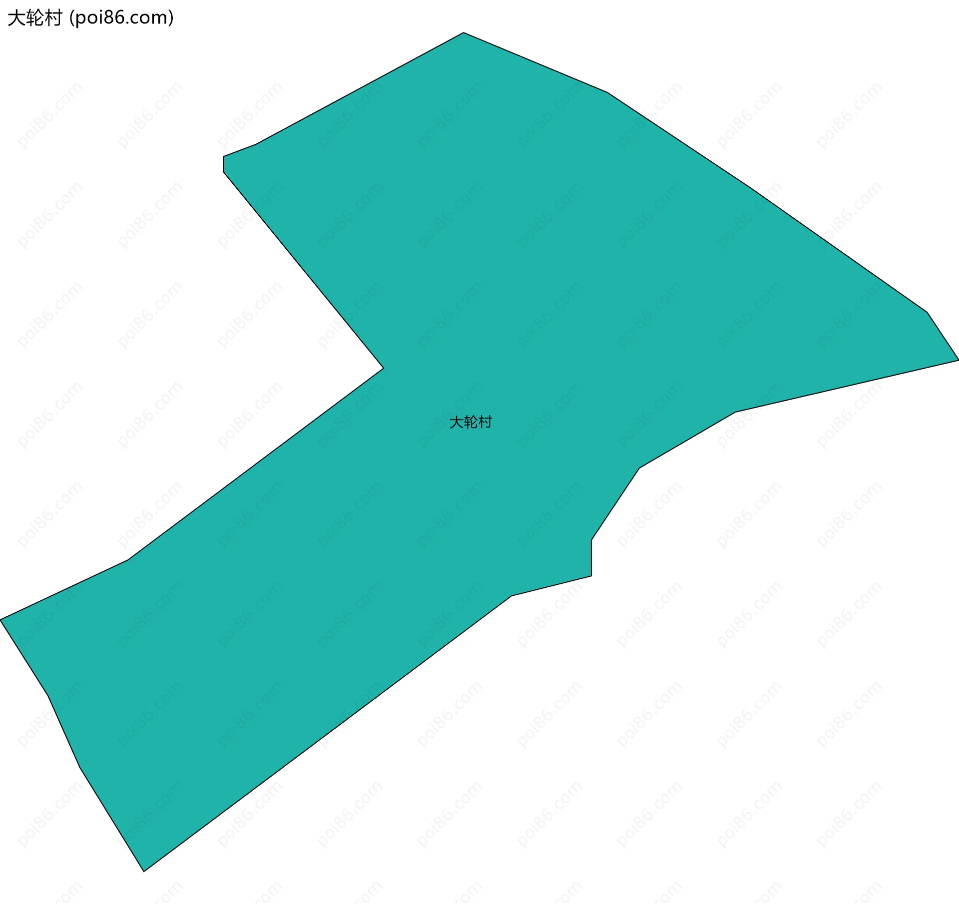 大轮村边界地图