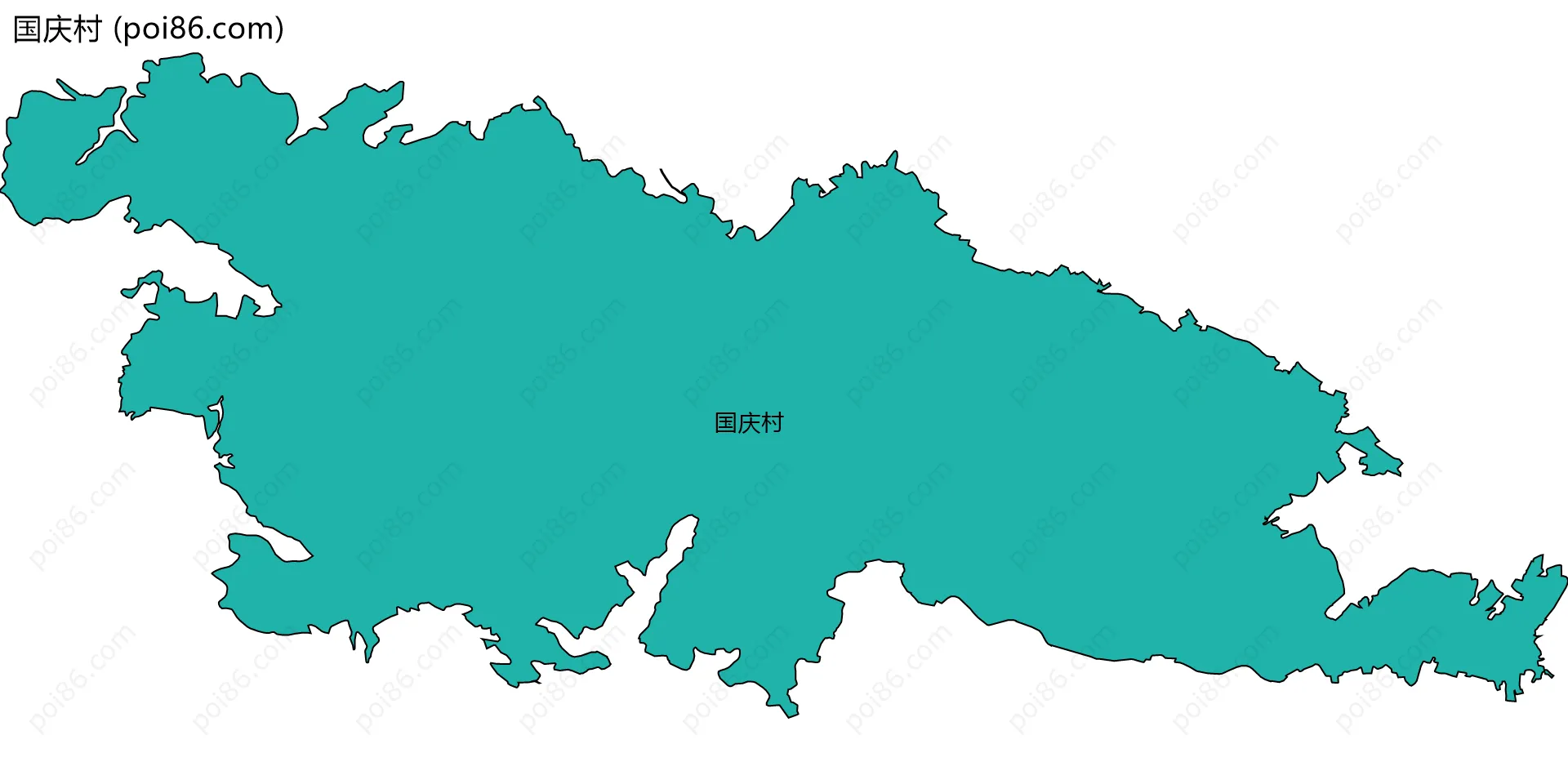 国庆村边界地图