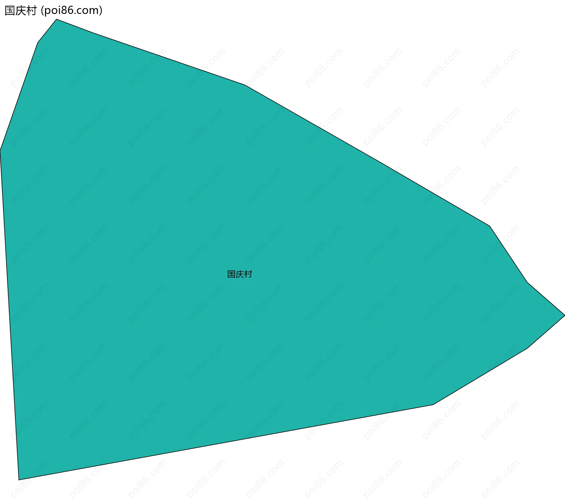 国庆村边界地图