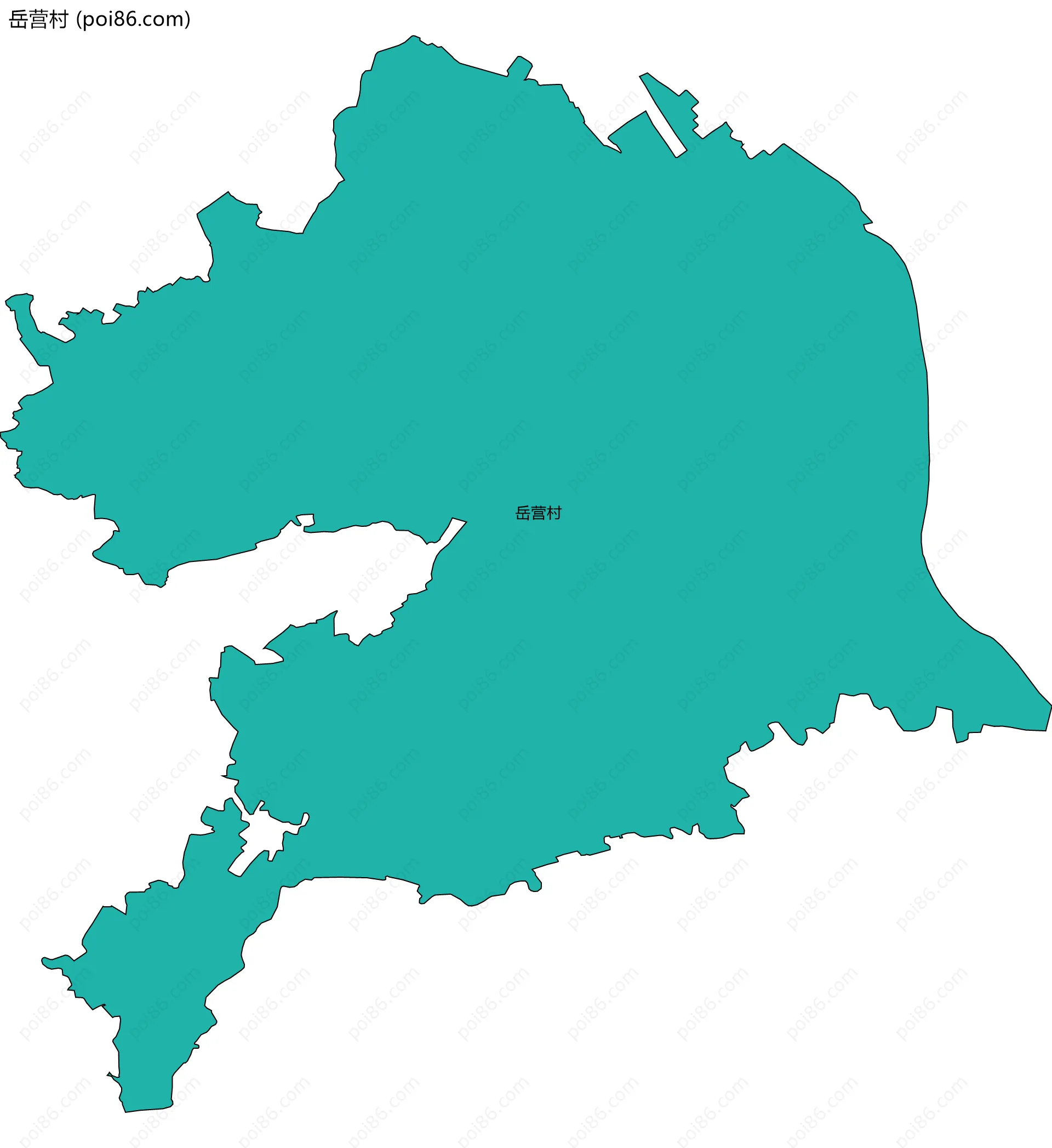 岳营村边界地图