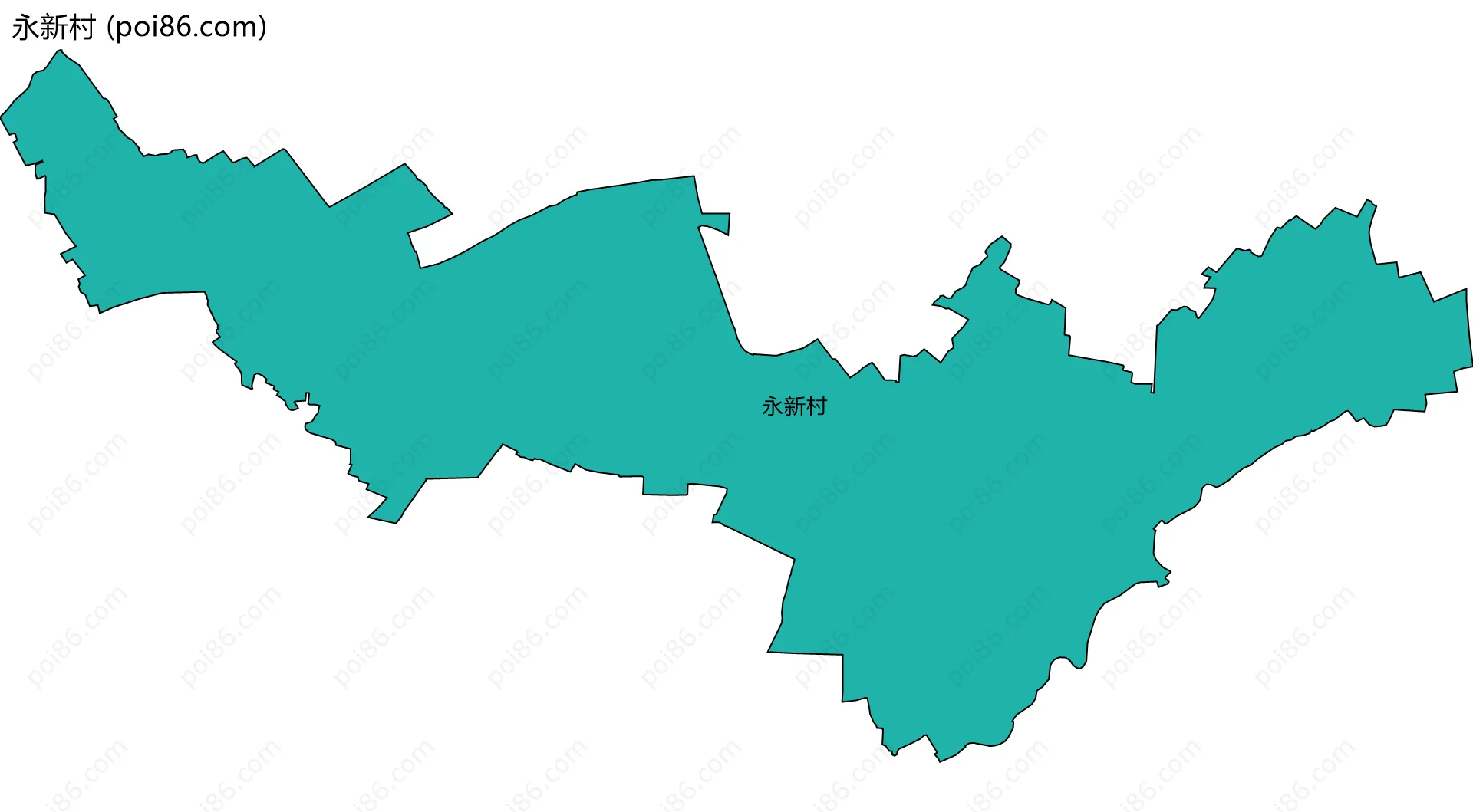 永新村边界地图