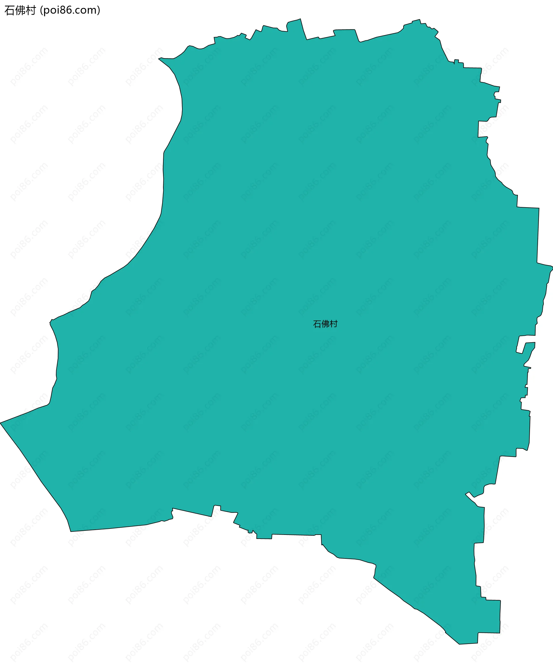 石佛村边界地图