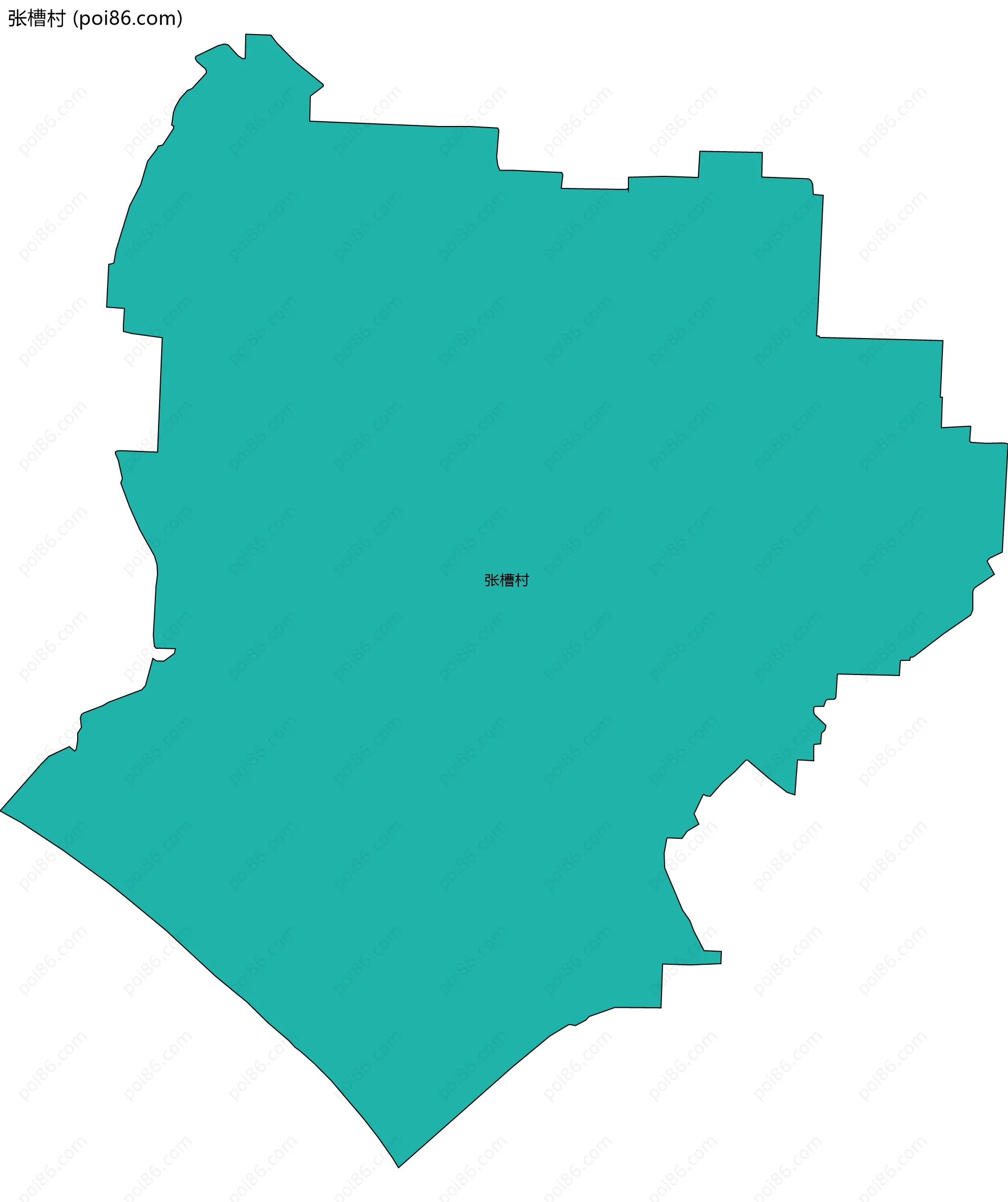 张槽村边界地图