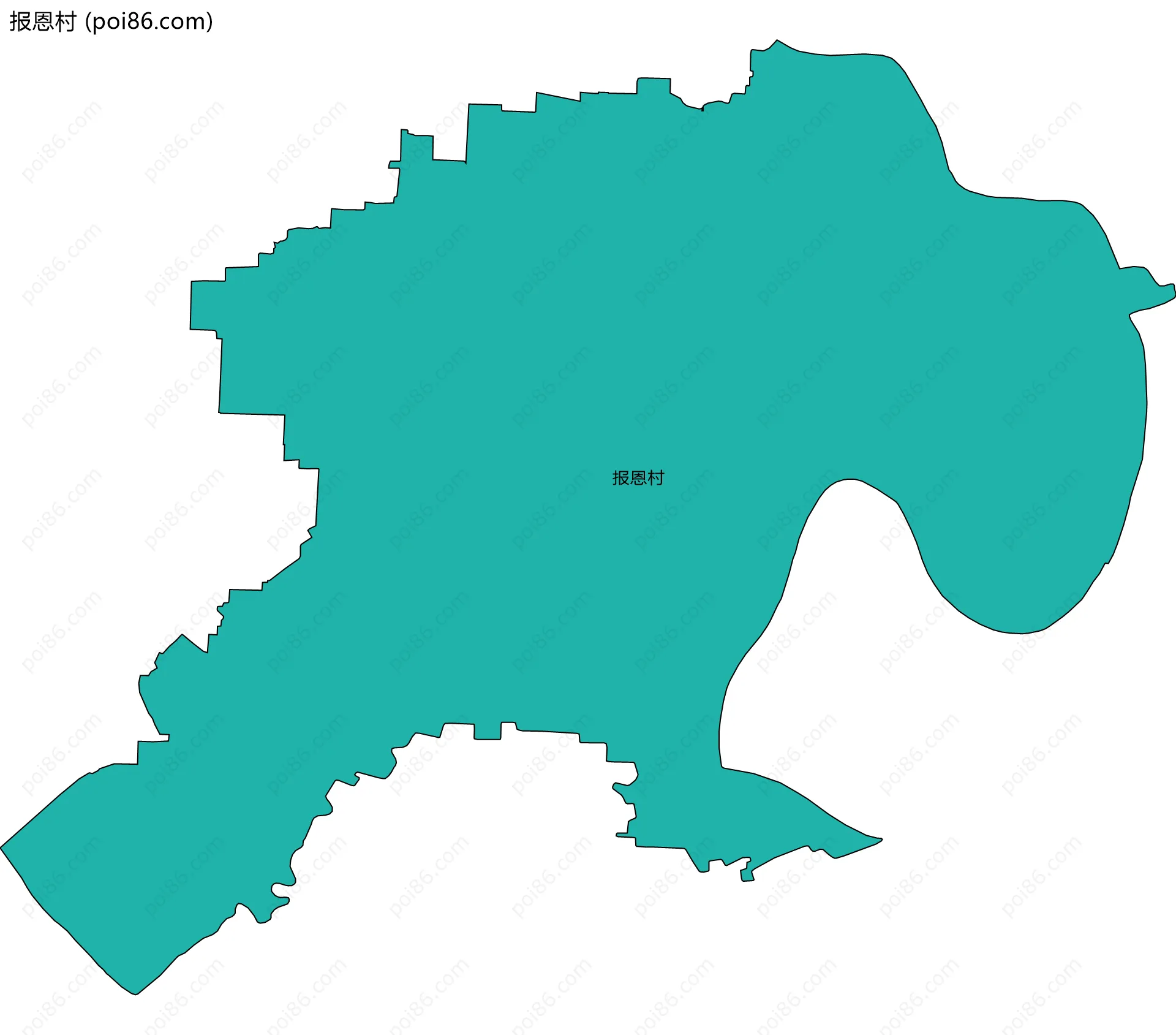 报恩村边界地图