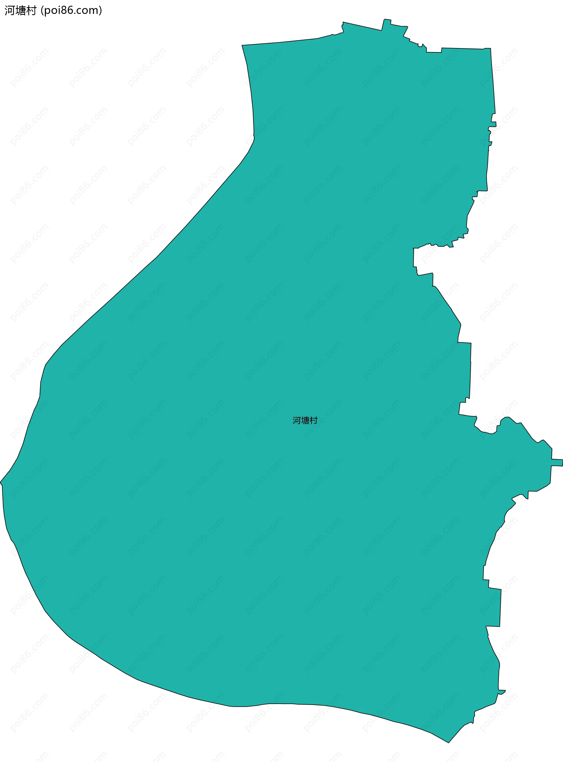 河塘村边界地图