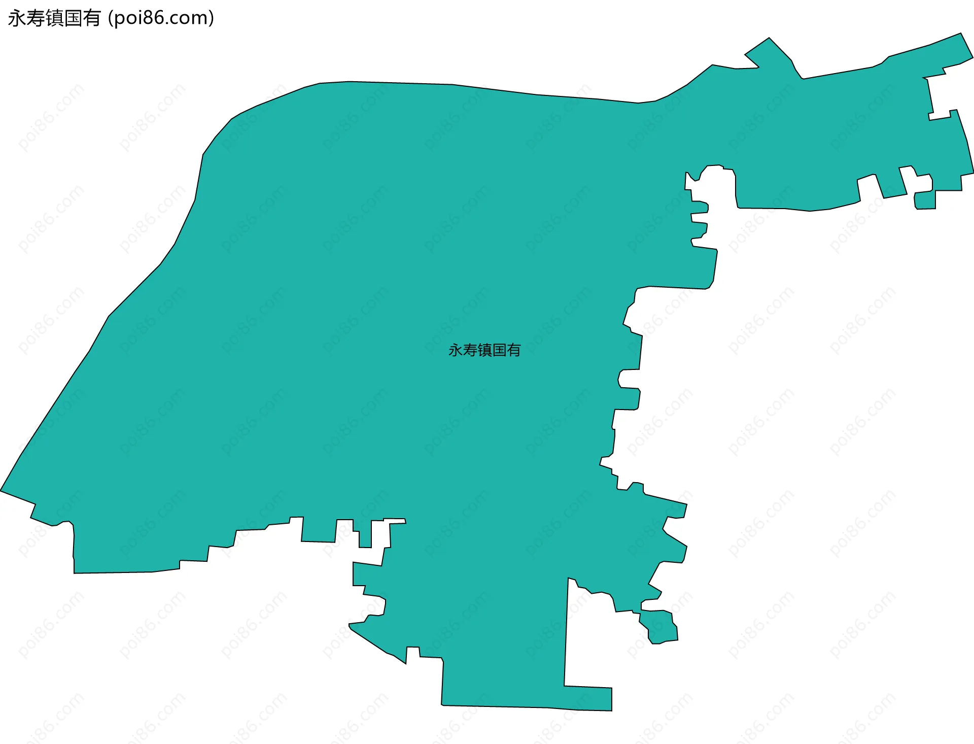 永寿镇国有边界地图
