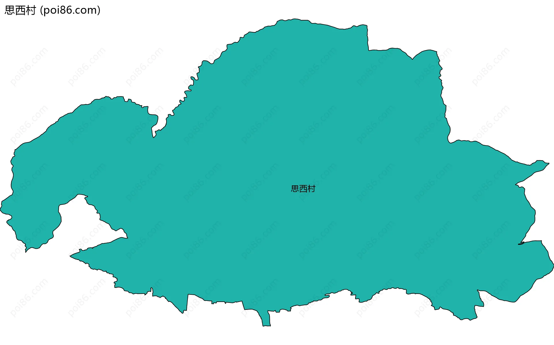 思西村边界地图