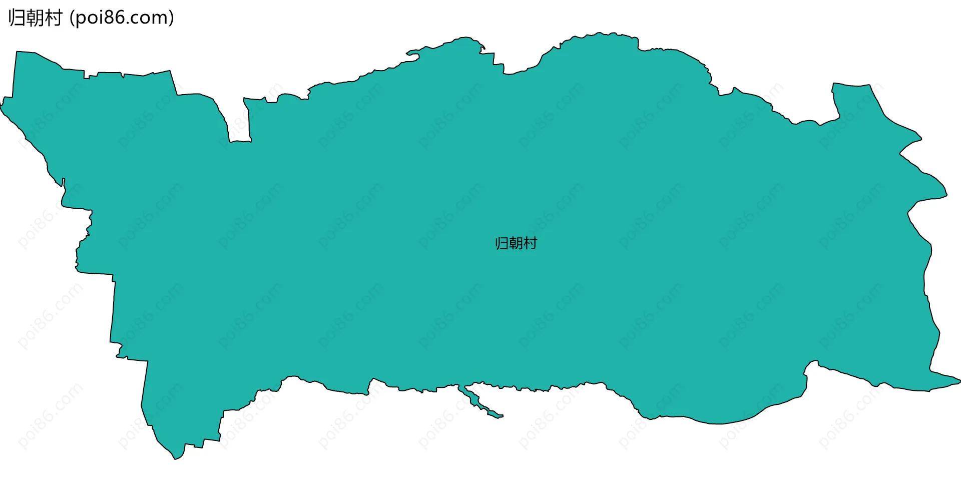 归朝村边界地图